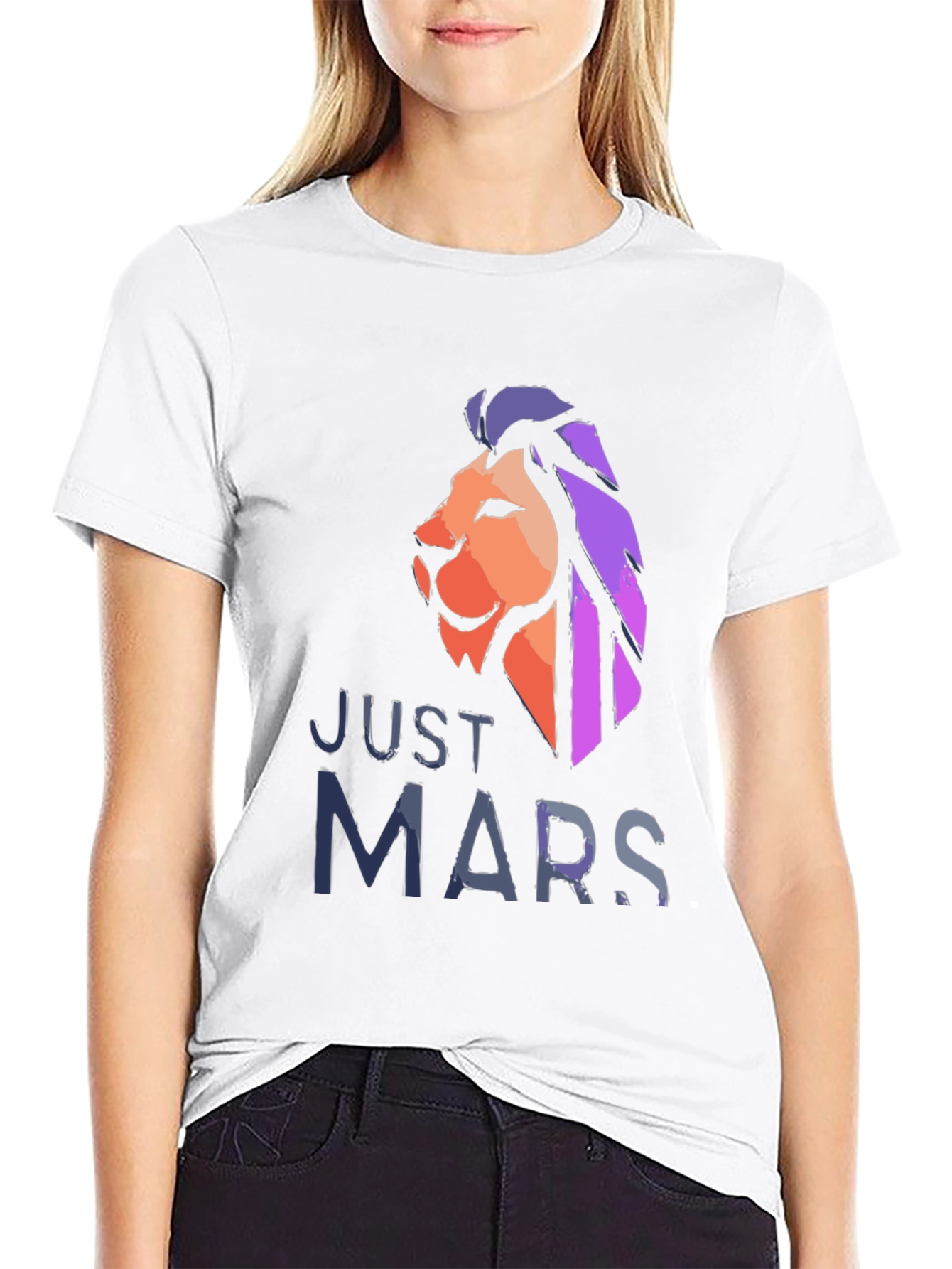 Just Mars Lion Graphic Tee - Black