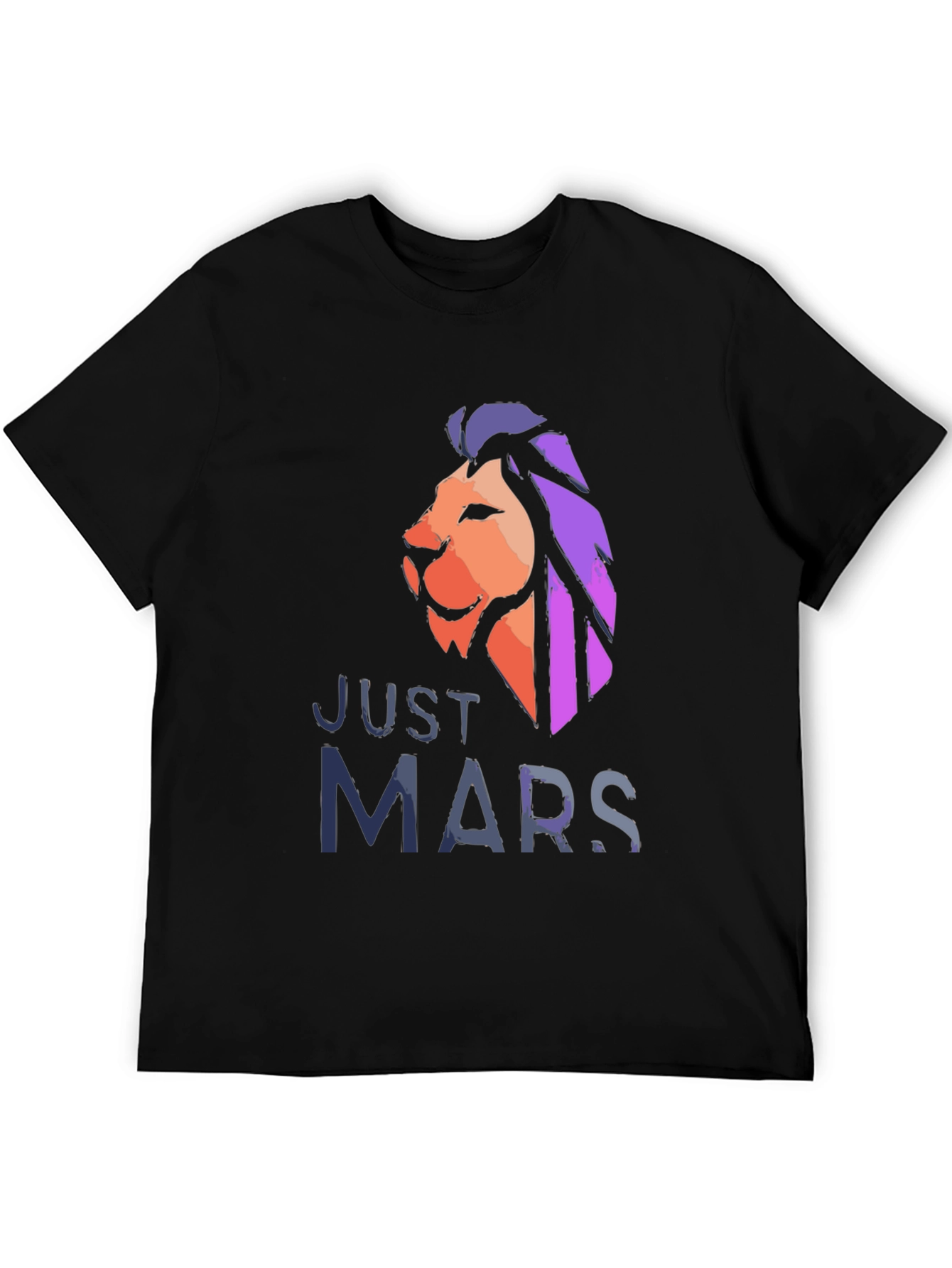 Just Mars Lion Graphic Tee - Black