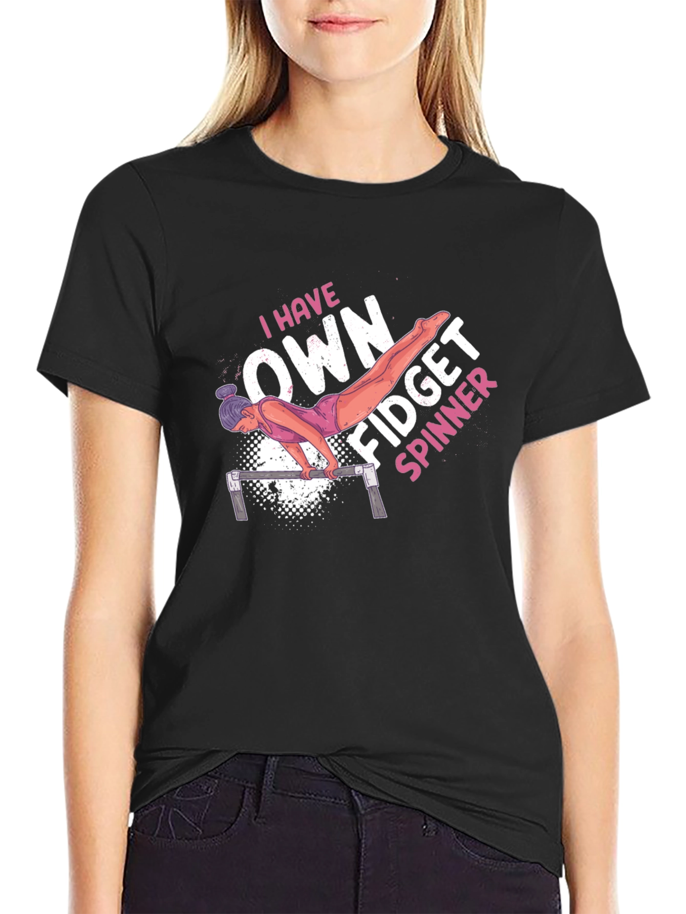 Gymnast Fidget Spinner Graphic Tee