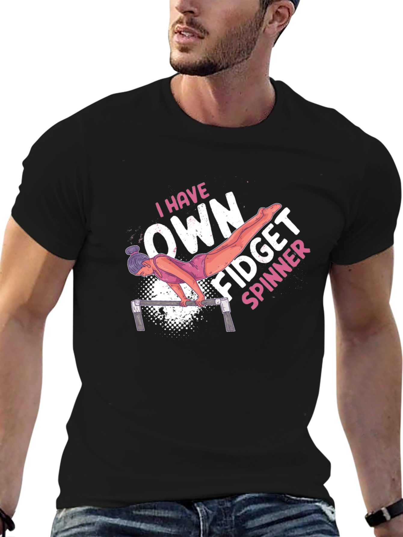Gymnast Fidget Spinner Graphic Tee
