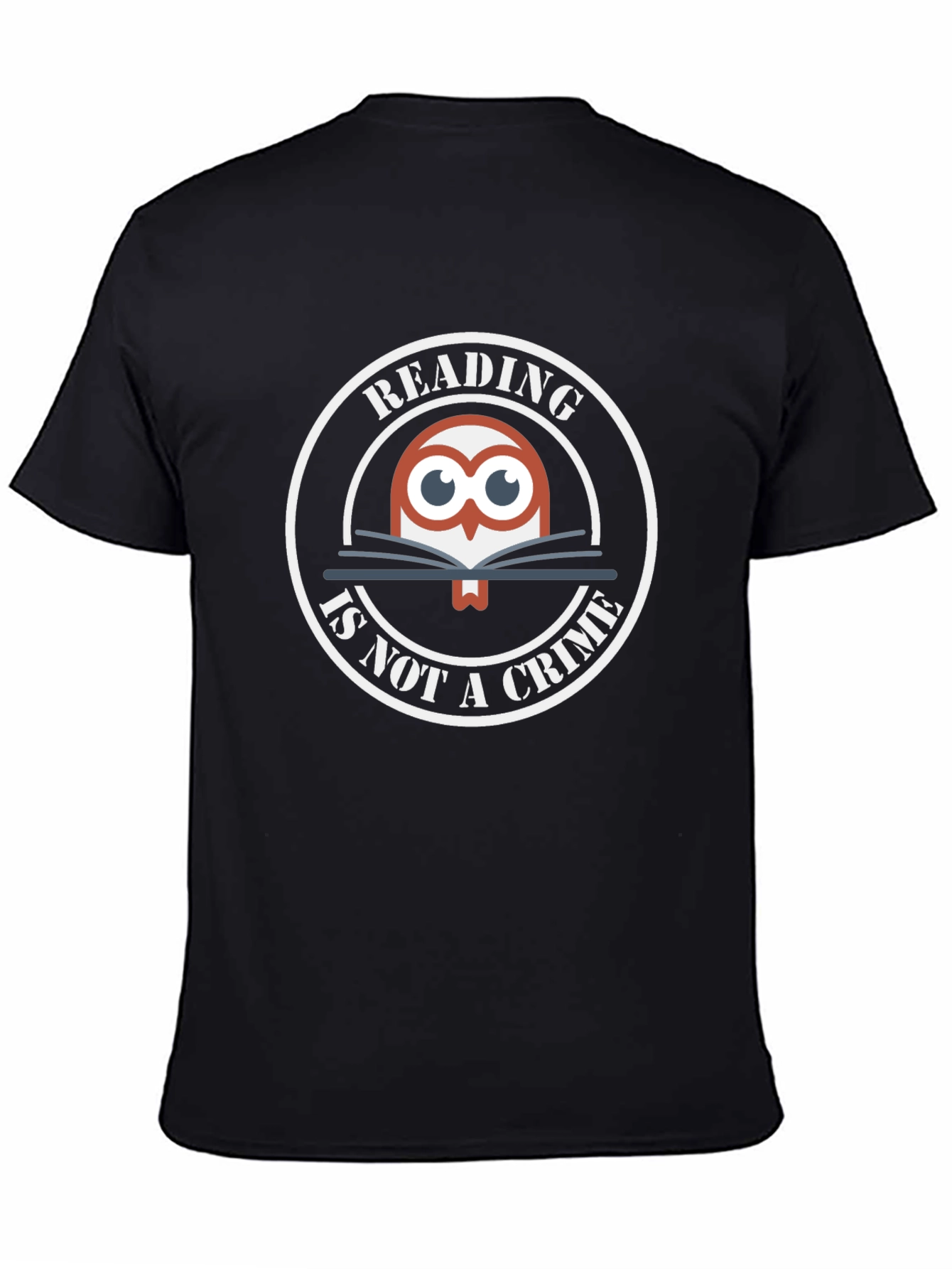 Reading Is Not A Crime Owl Graphic T-Shirt