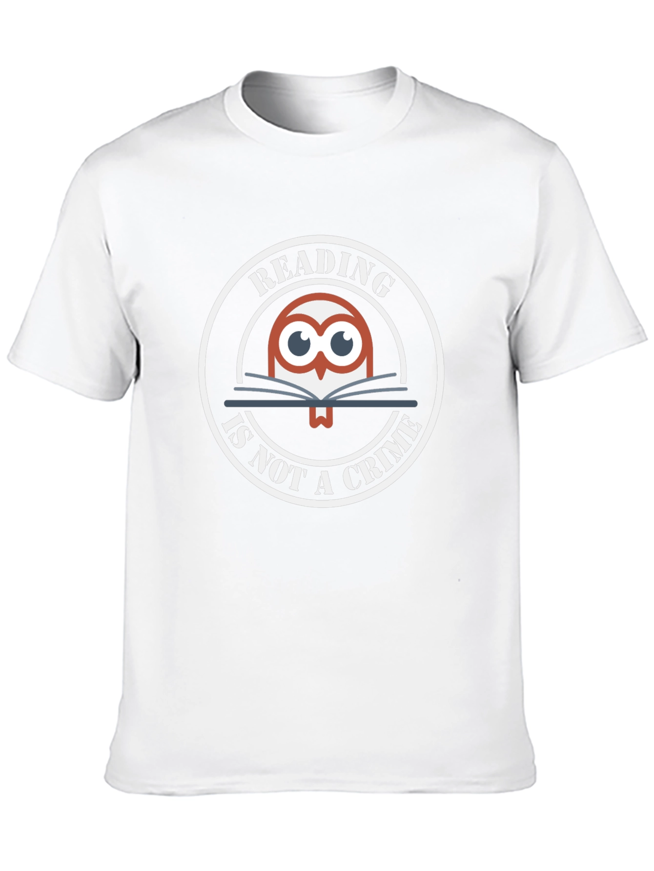 Reading Is Not A Crime Owl Graphic T-Shirt
