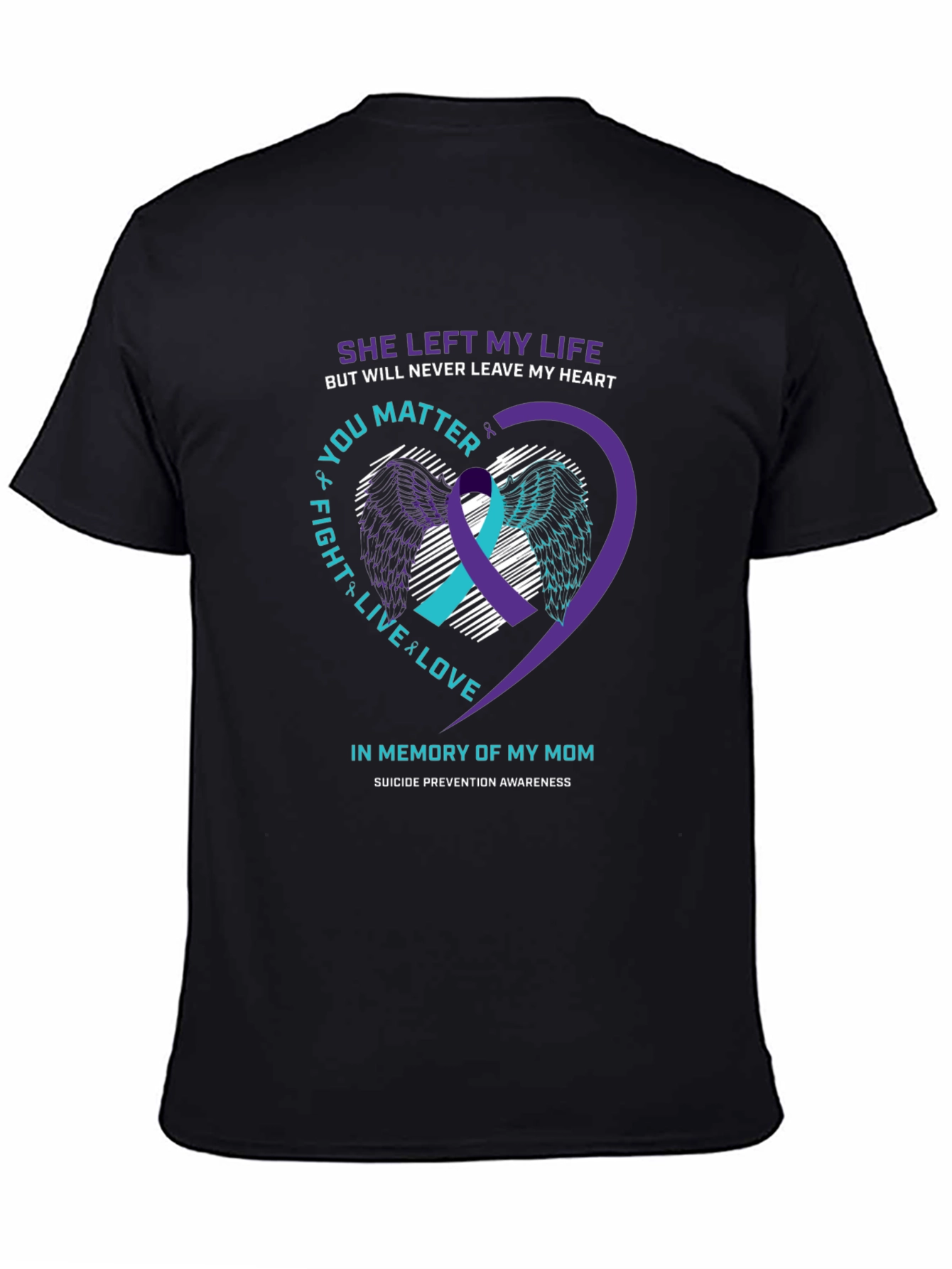 Suicide Awareness Heart Wings T-Shirt