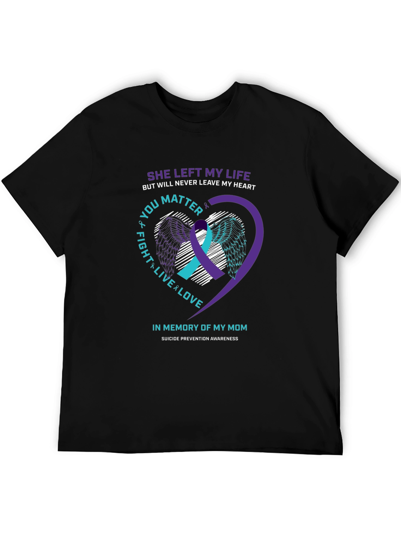 Suicide Awareness Heart Wings T-Shirt