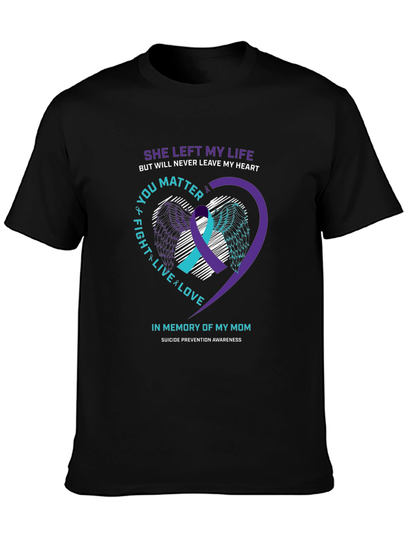 Suicide Awareness Heart Wings T-Shirt
