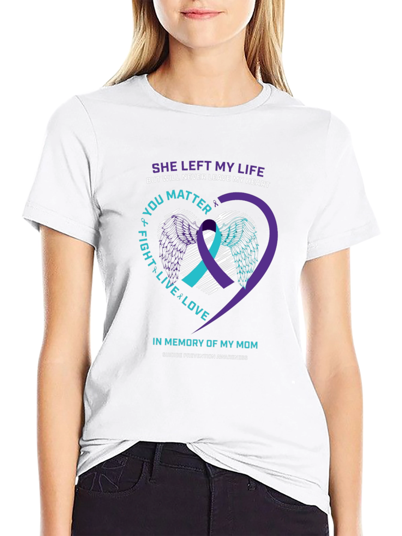 Suicide Awareness Heart Wings T-Shirt