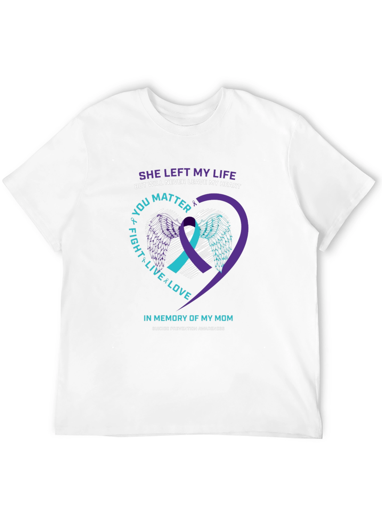 Suicide Awareness Heart Wings T-Shirt