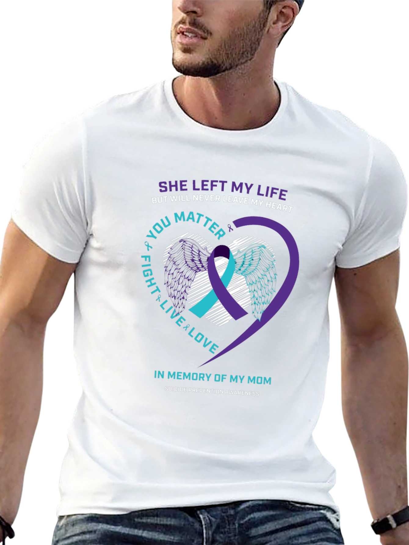 Suicide Awareness Heart Wings T-Shirt