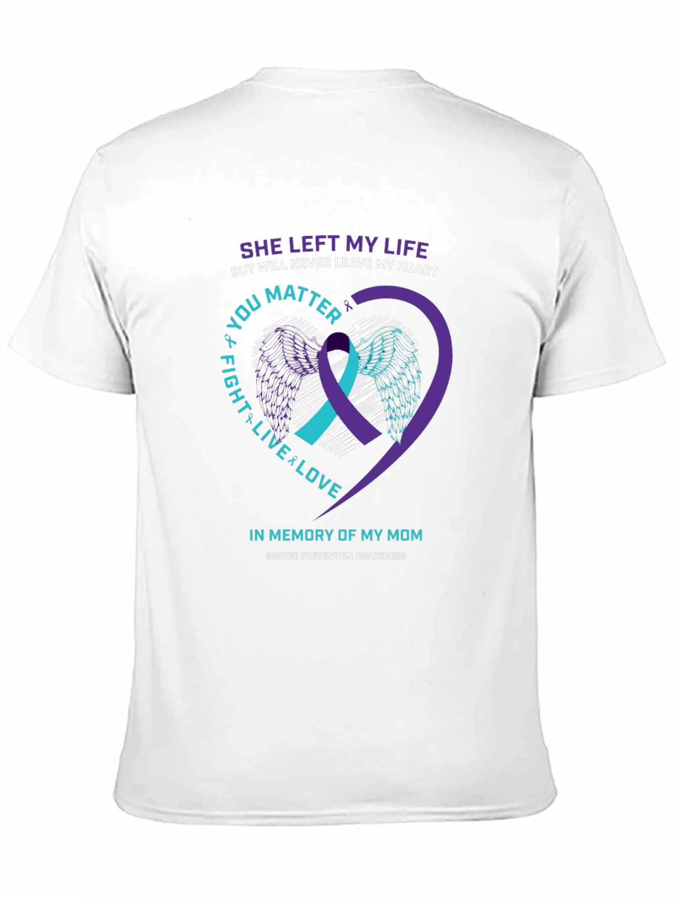 Suicide Awareness Heart Wings T-Shirt