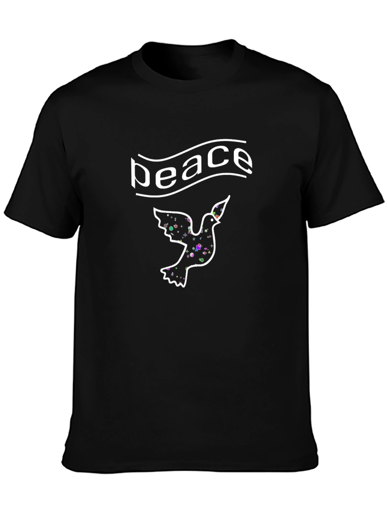 Peace Dove Graphic T-Shirt - Black