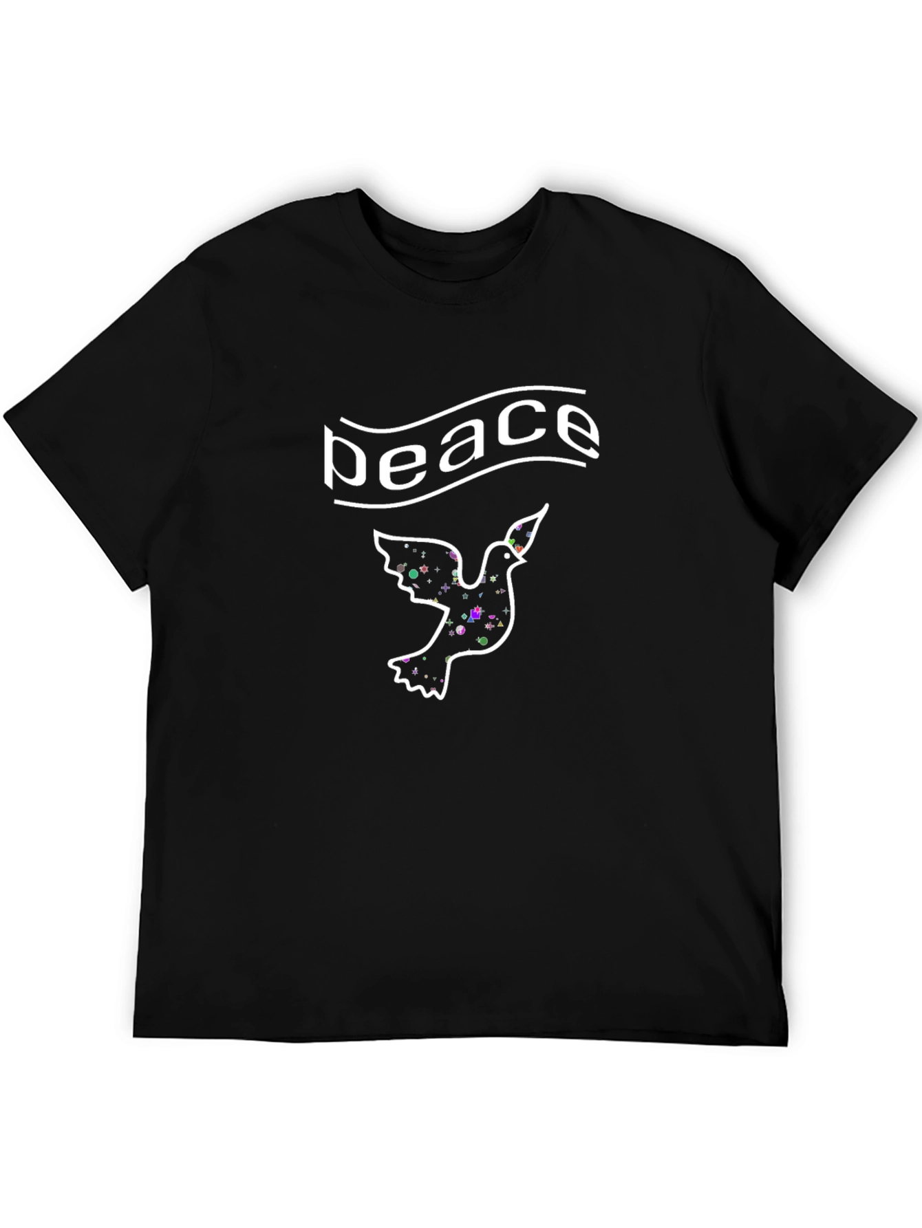 Peace Dove Graphic T-Shirt - Black