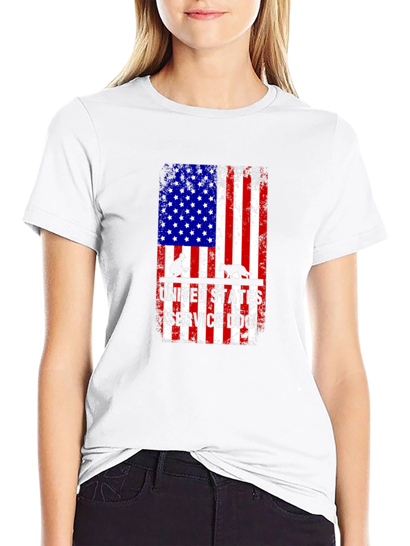 United States Service Dog Flag T-Shirt