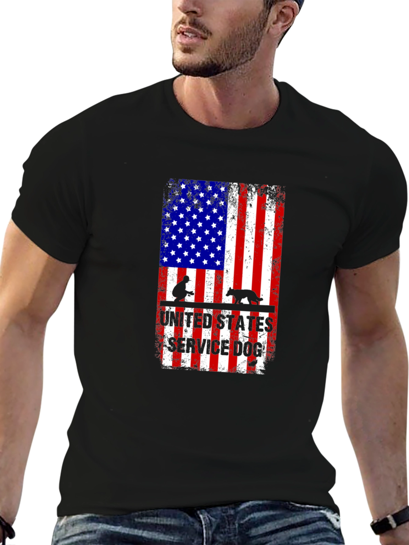 United States Service Dog Flag T-Shirt