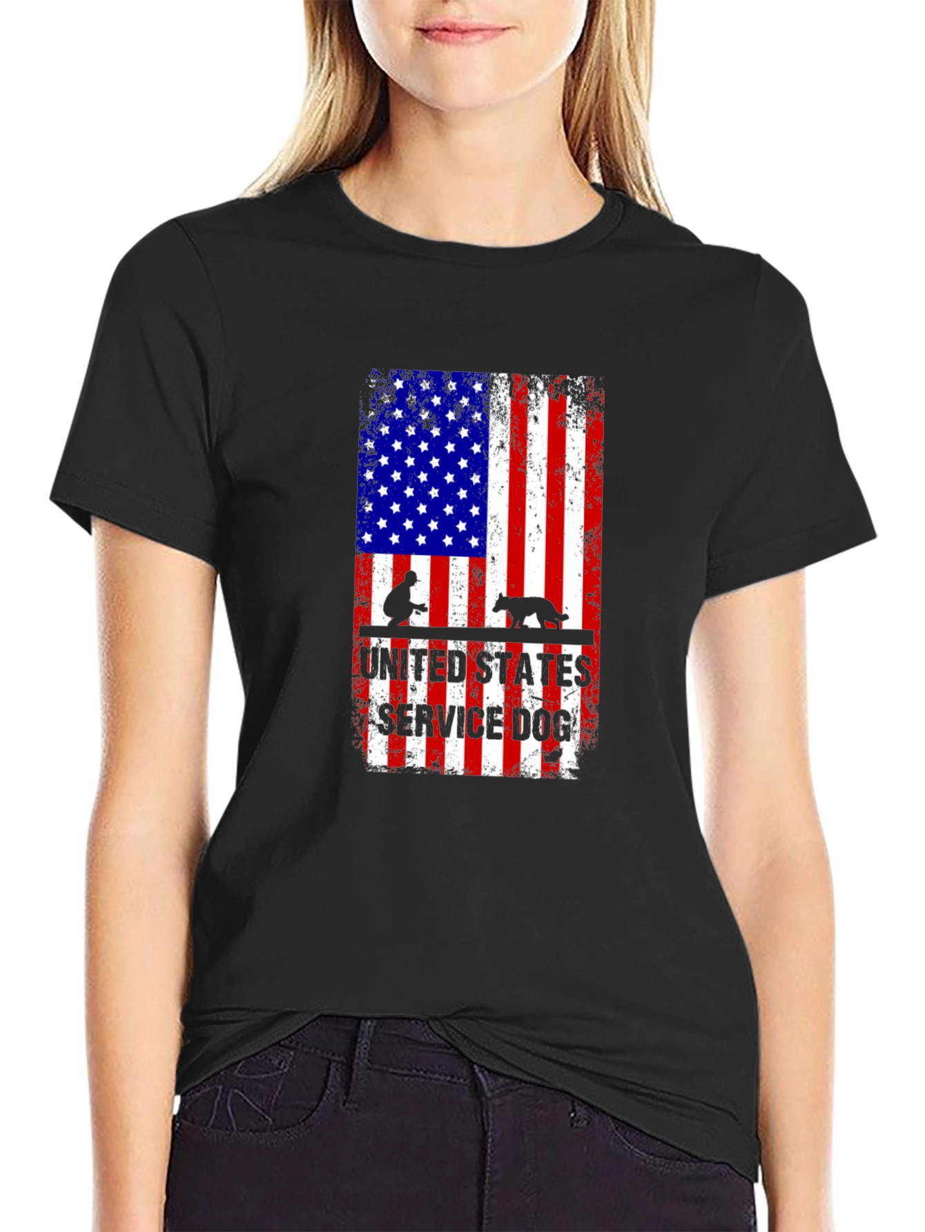 United States Service Dog Flag T-Shirt