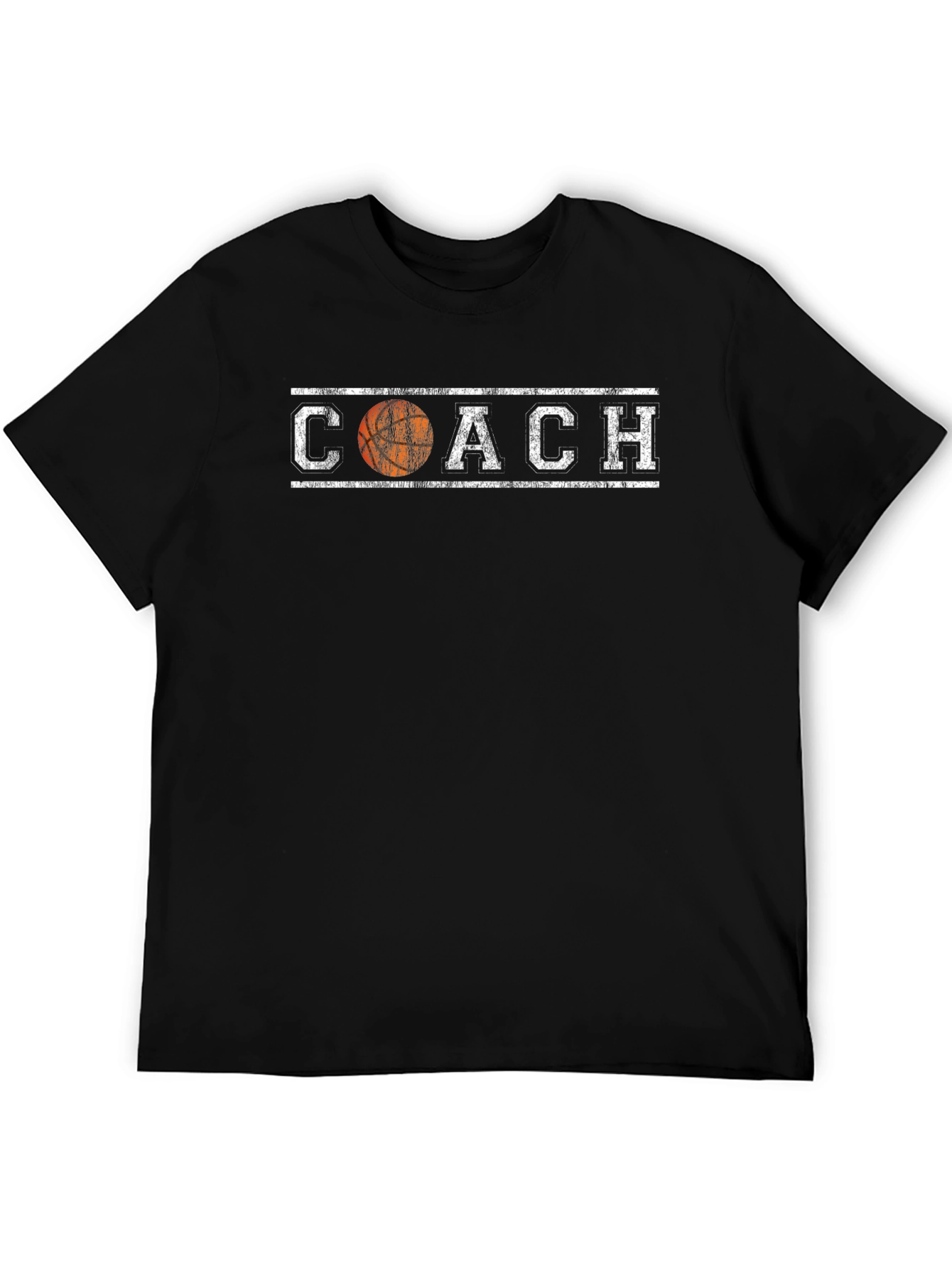 Basketball Coach Graphic T-Shirt - Black