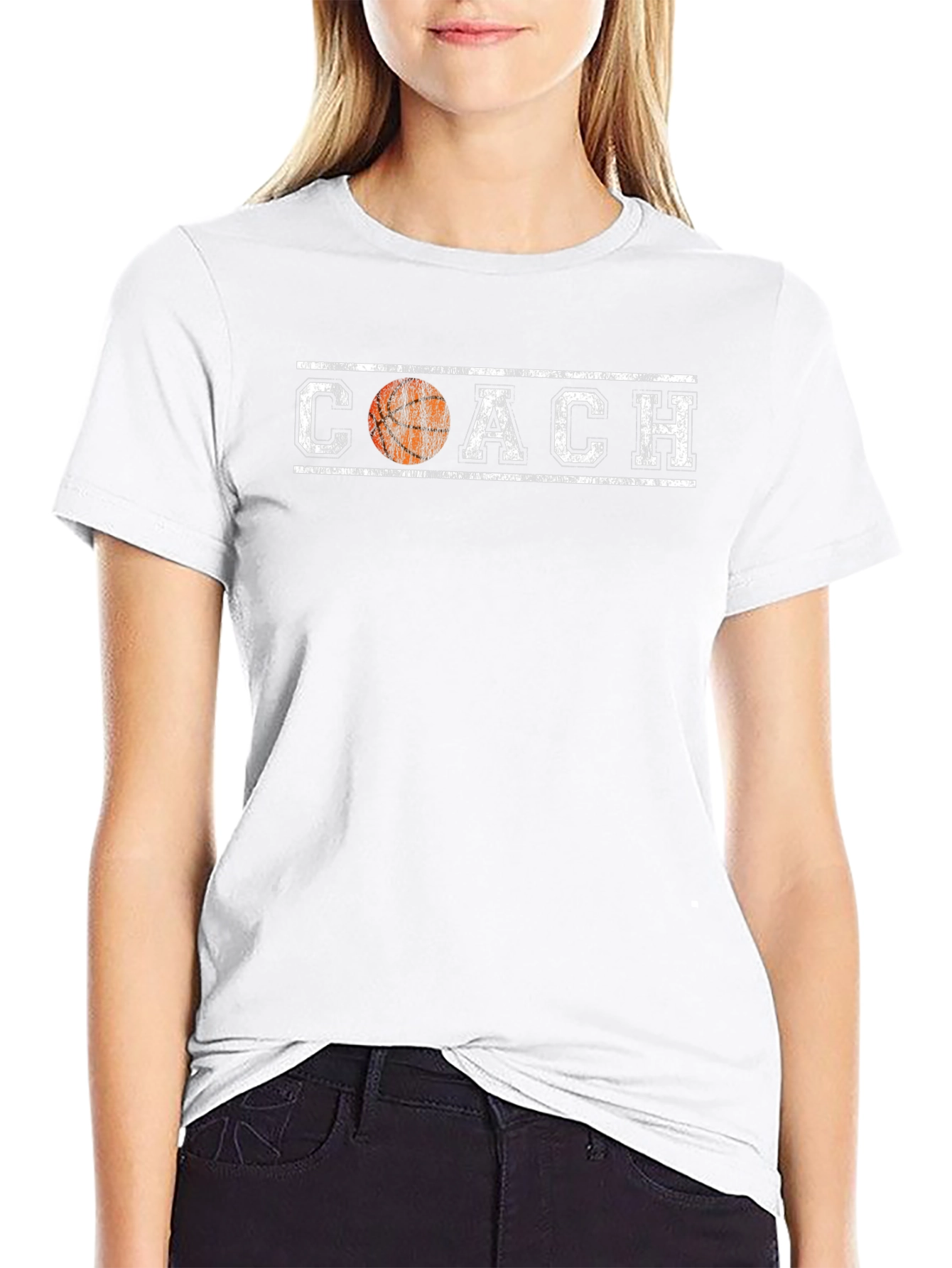 Basketball Coach Graphic T-Shirt - Black