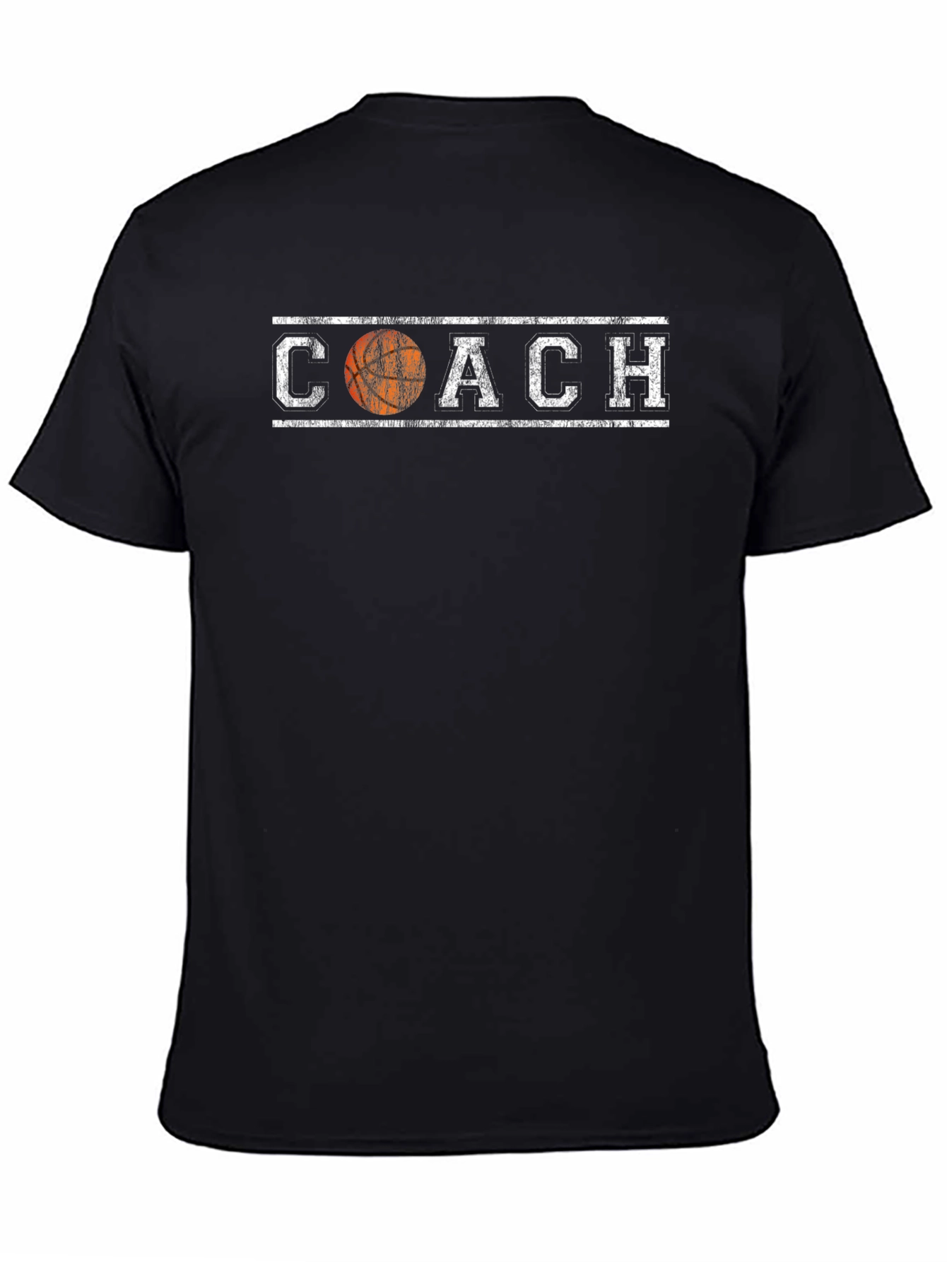 Basketball Coach Graphic T-Shirt - Black