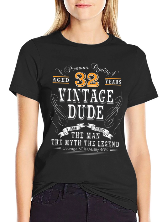 Vintage Dude 32nd Birthday T-Shirt