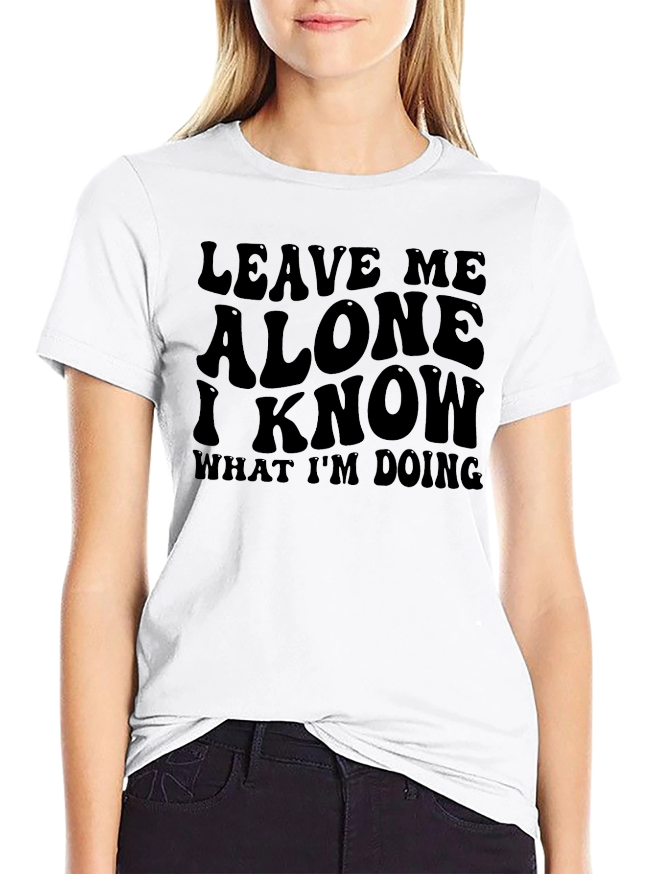Leave Me Alone Graphic Tee - Black