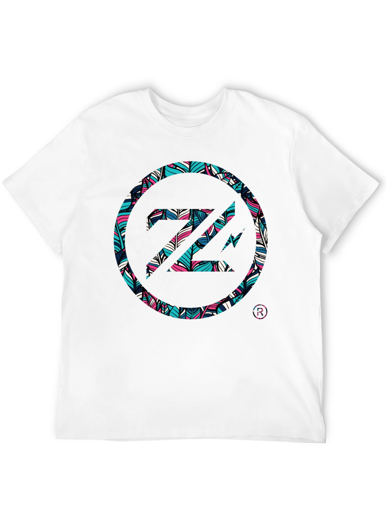 Abstract Feather Z Logo Black Tee