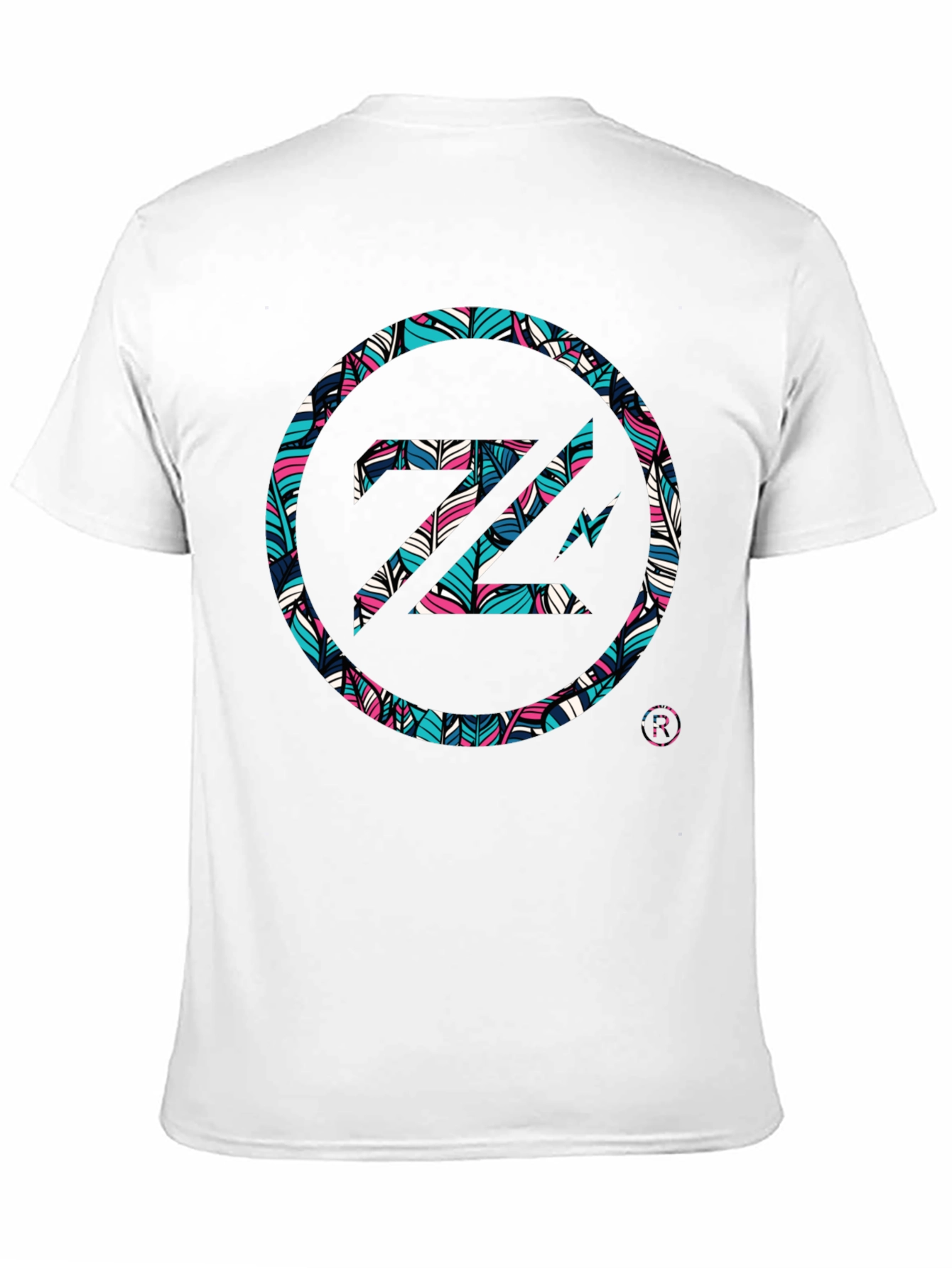 Abstract Feather Z Logo Black Tee