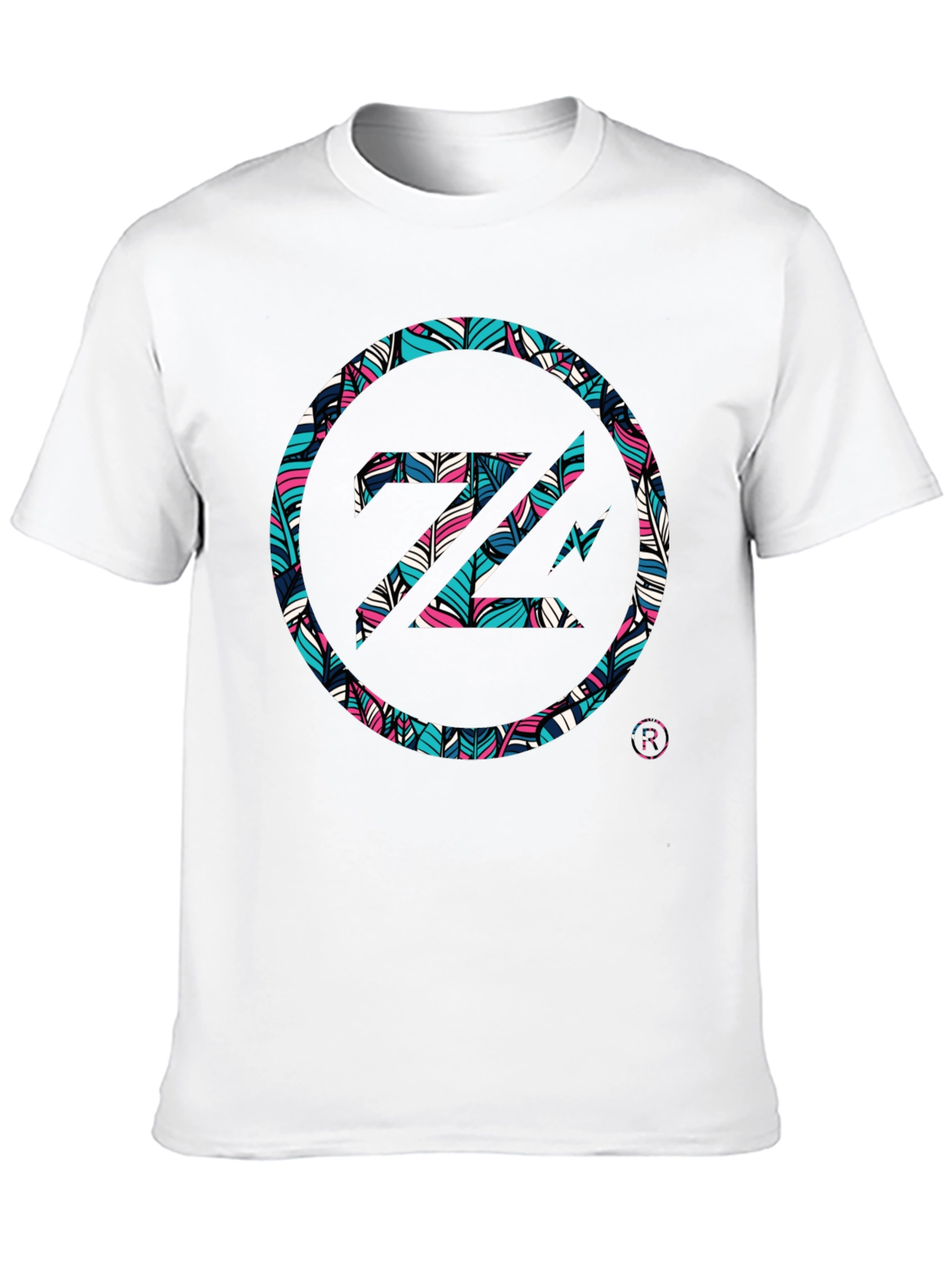 Abstract Feather Z Logo Black Tee