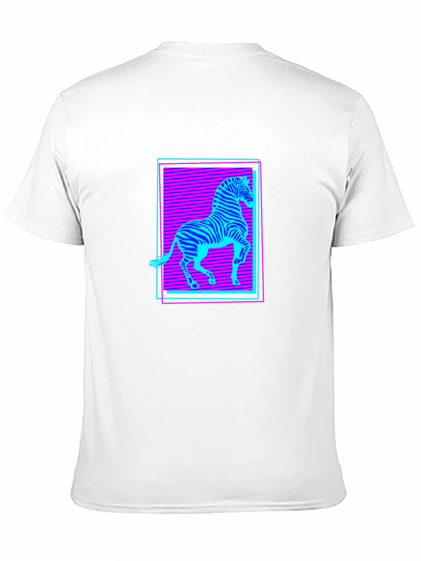 Zebra Neon Retro Graphic T-Shirt