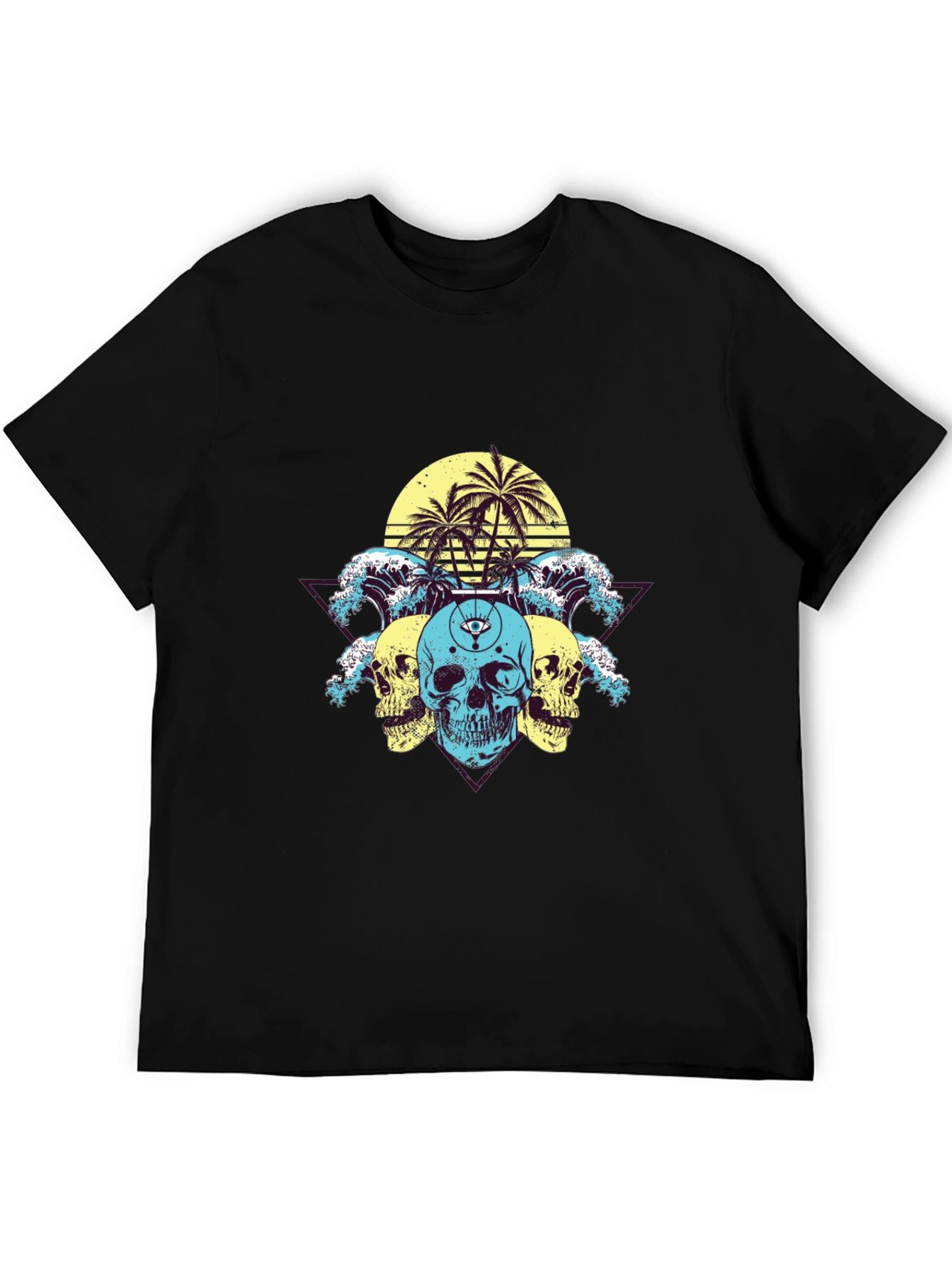 Skull Wave Graphic Tee - Summer Vibes
