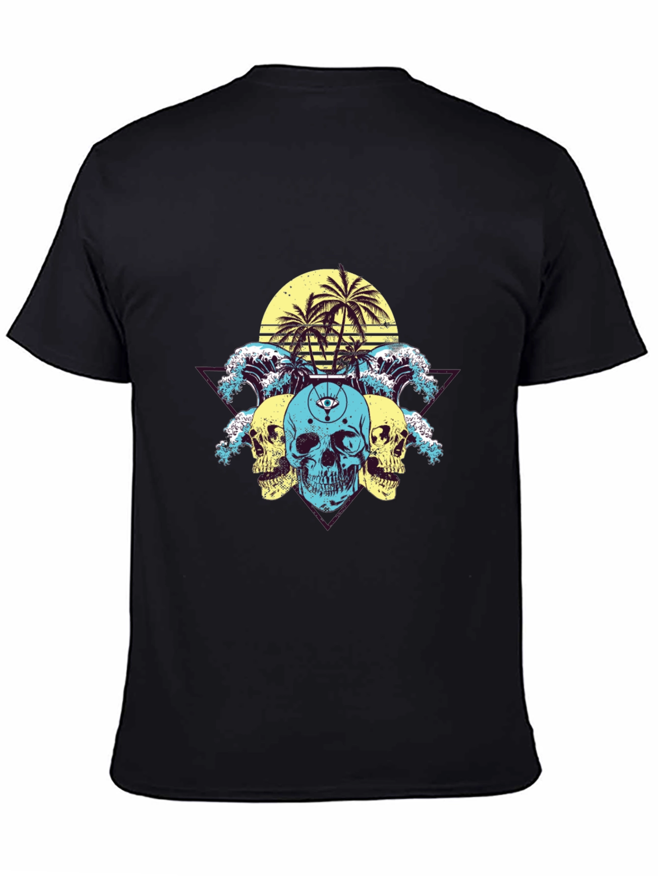 Skull Wave Graphic Tee - Summer Vibes