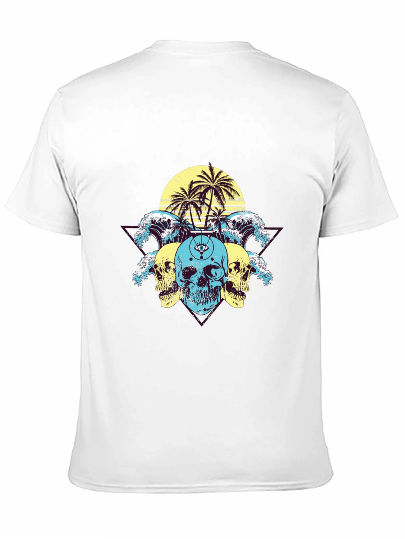 Skull Wave Graphic Tee - Summer Vibes
