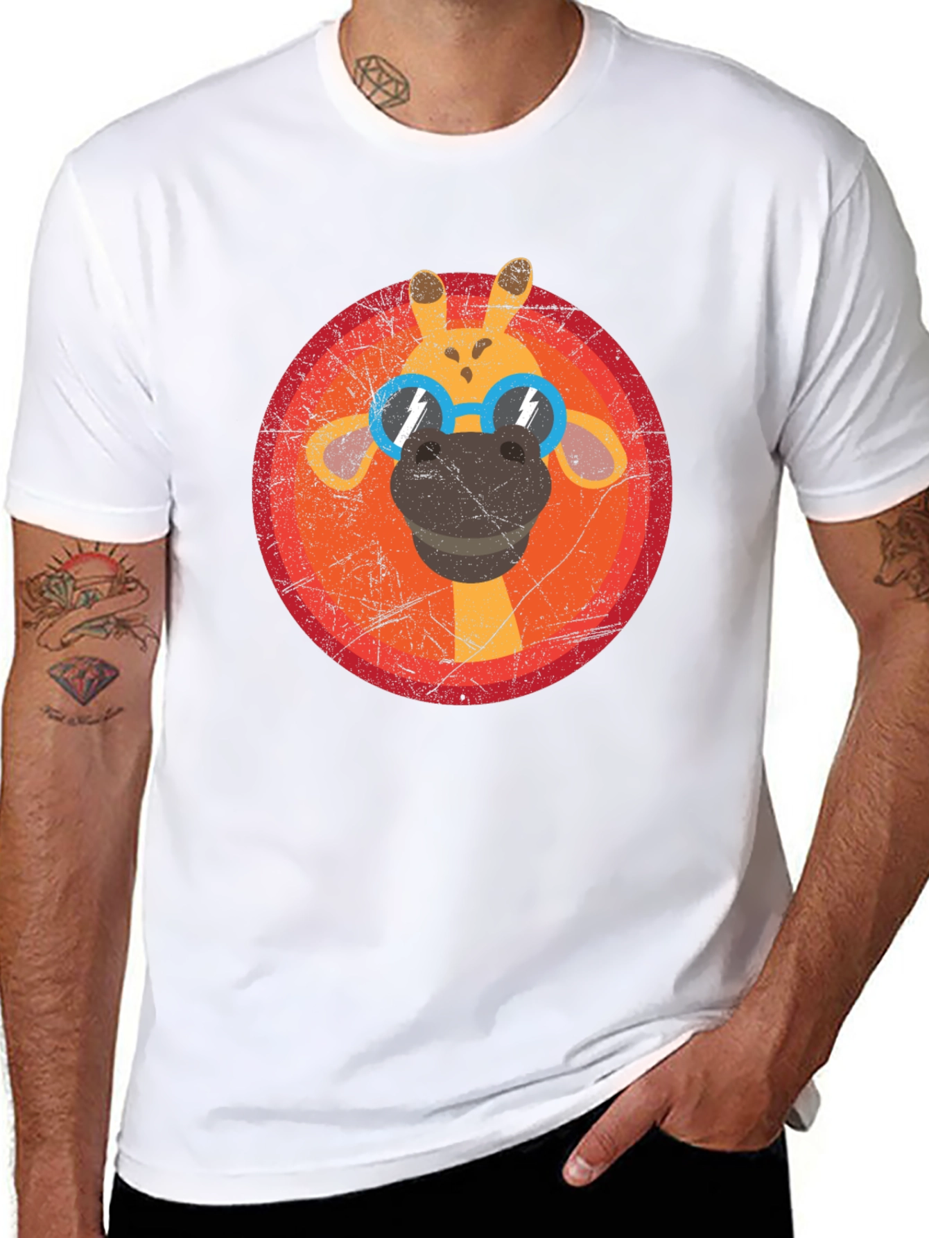 Cool Giraffe Graphic Tee - Unisex Black T-Shirt