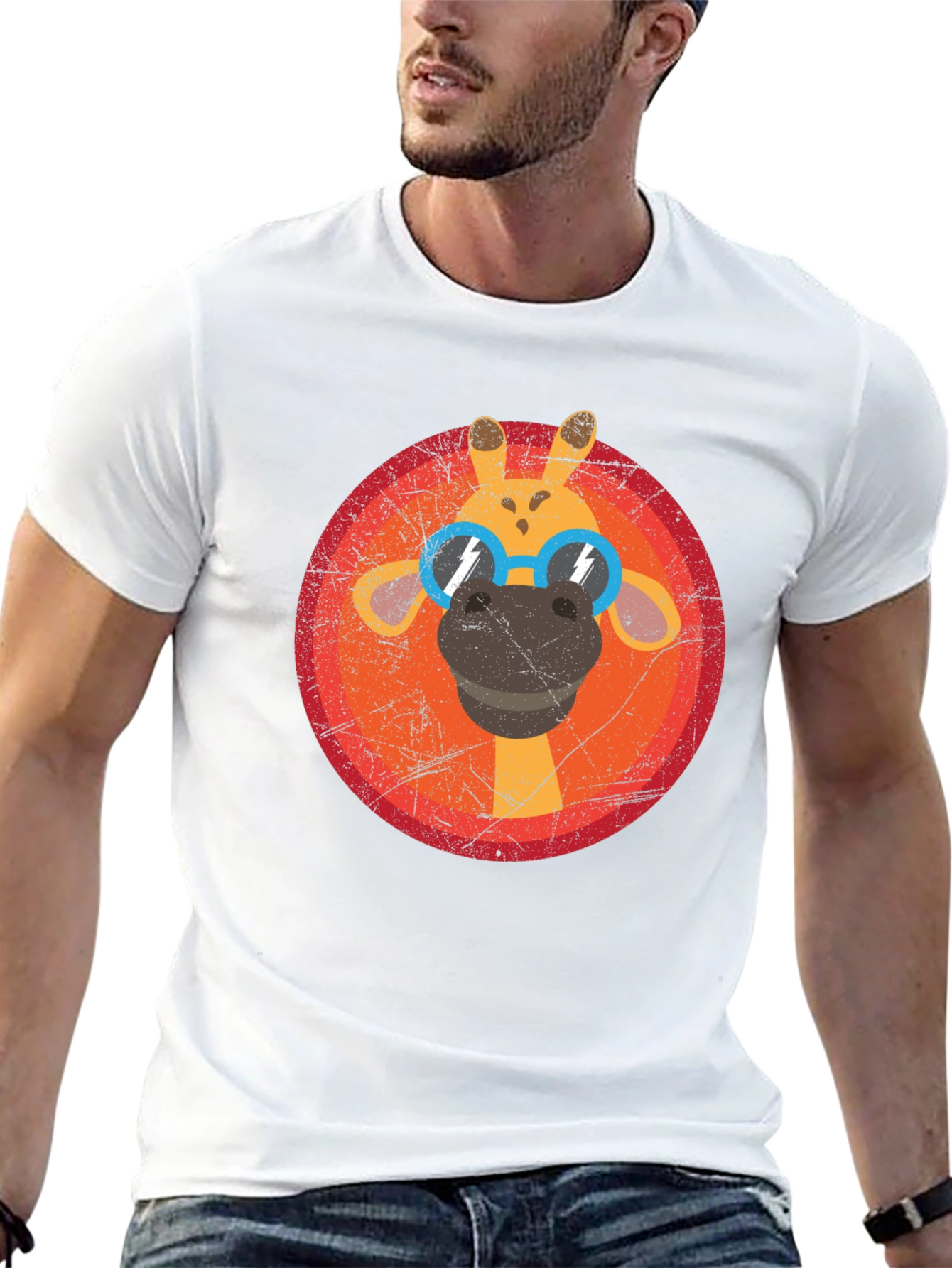 Cool Giraffe Graphic Tee - Unisex Black T-Shirt