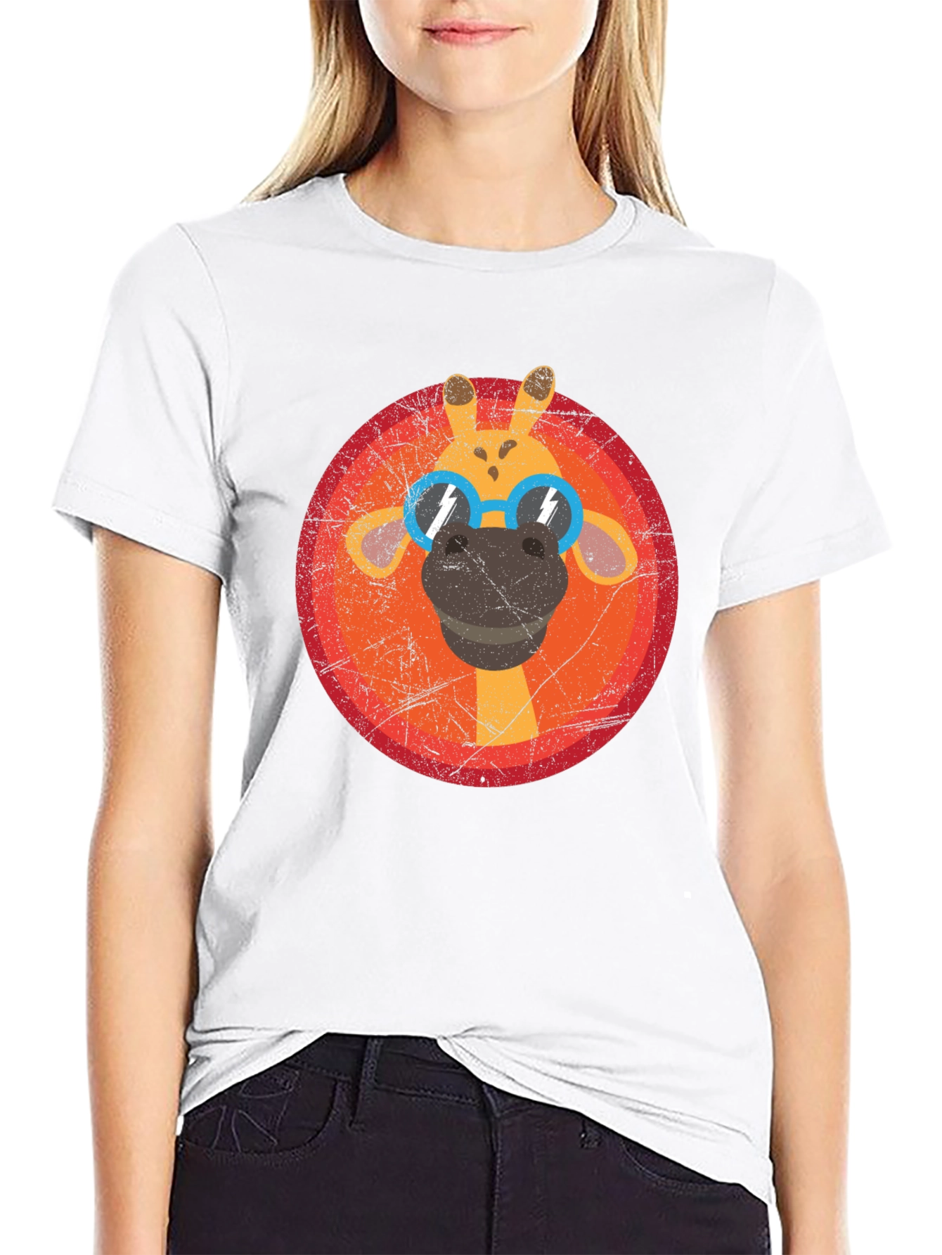 Cool Giraffe Graphic Tee - Unisex Black T-Shirt