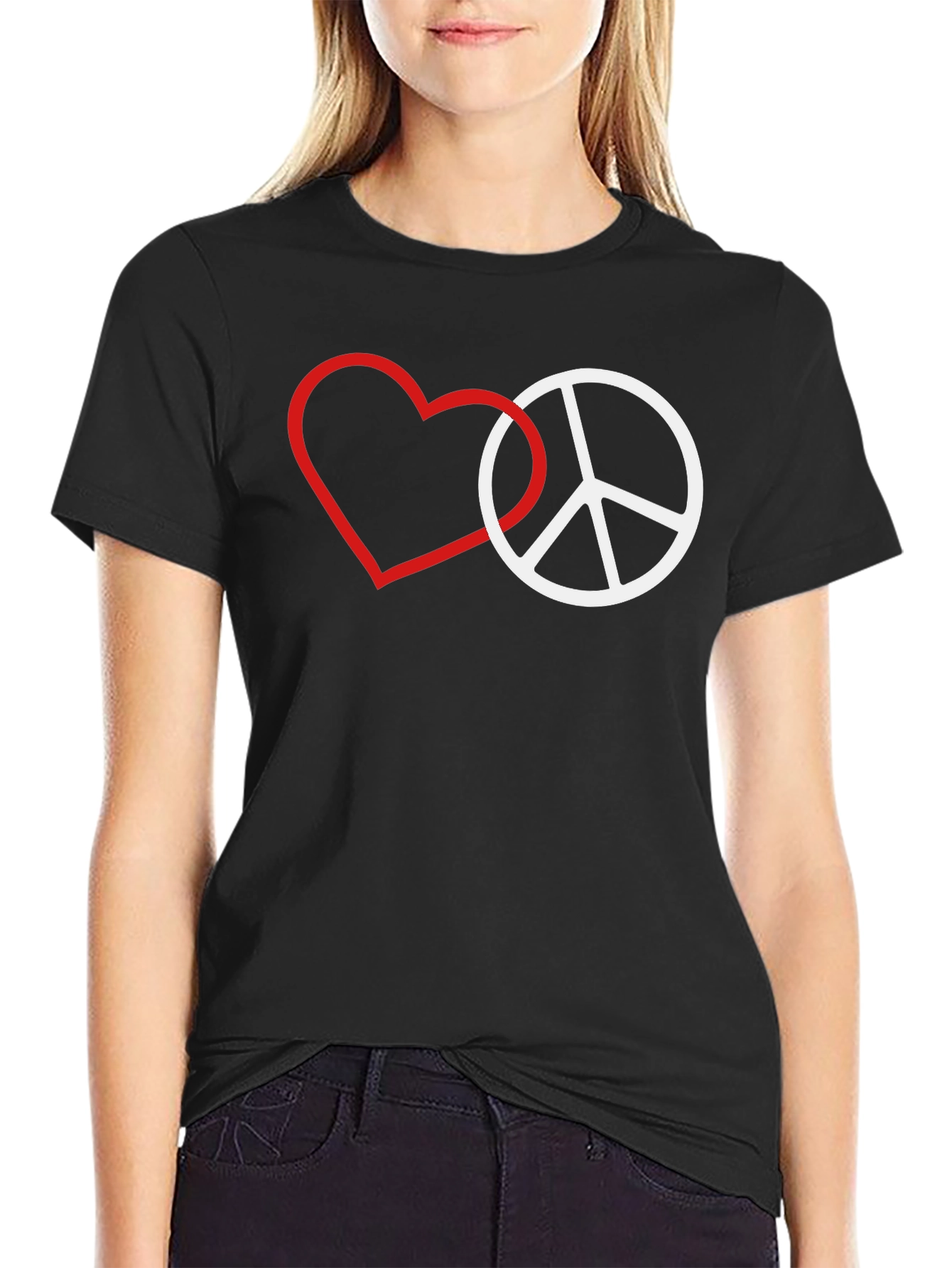 Love & Peace Graphic Tee - Black