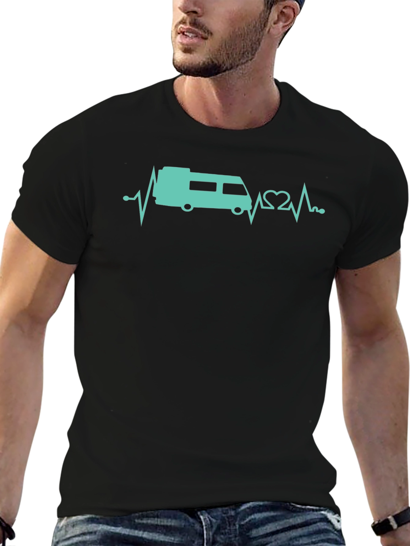 RV Heartbeat T-Shirt - Camping Life Tee