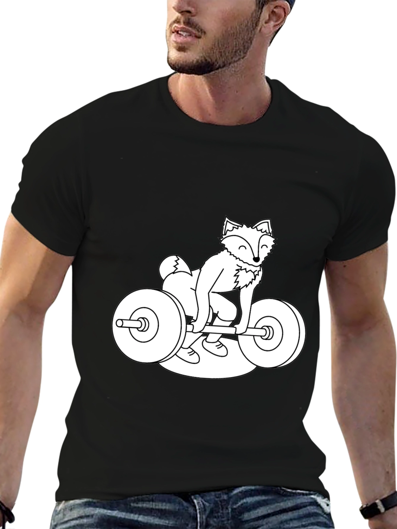 Fox Lifting Barbell T-Shirt - Gym Animal Tee