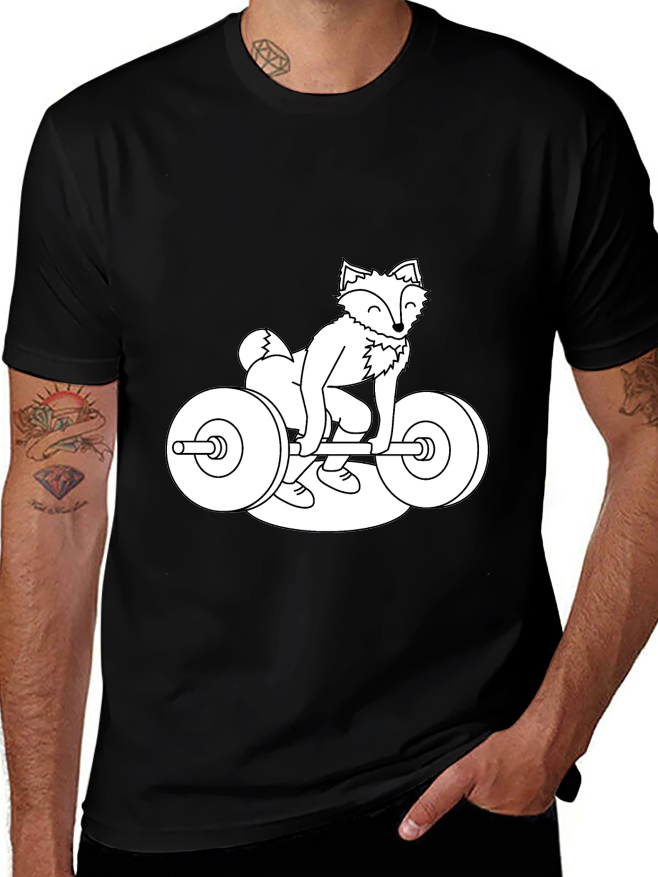 Fox Lifting Barbell T-Shirt - Gym Animal Tee