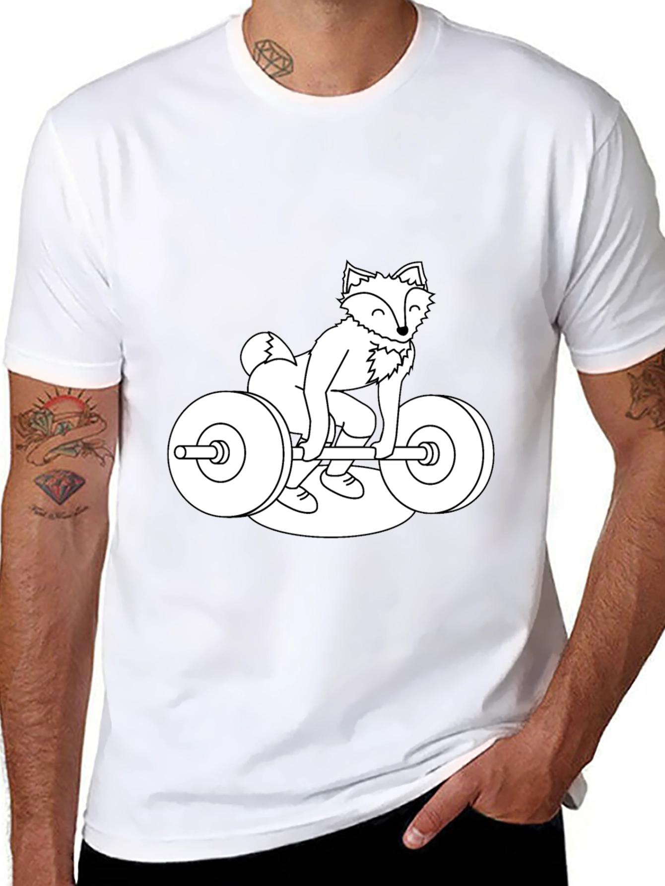 Fox Lifting Barbell T-Shirt - Gym Animal Tee