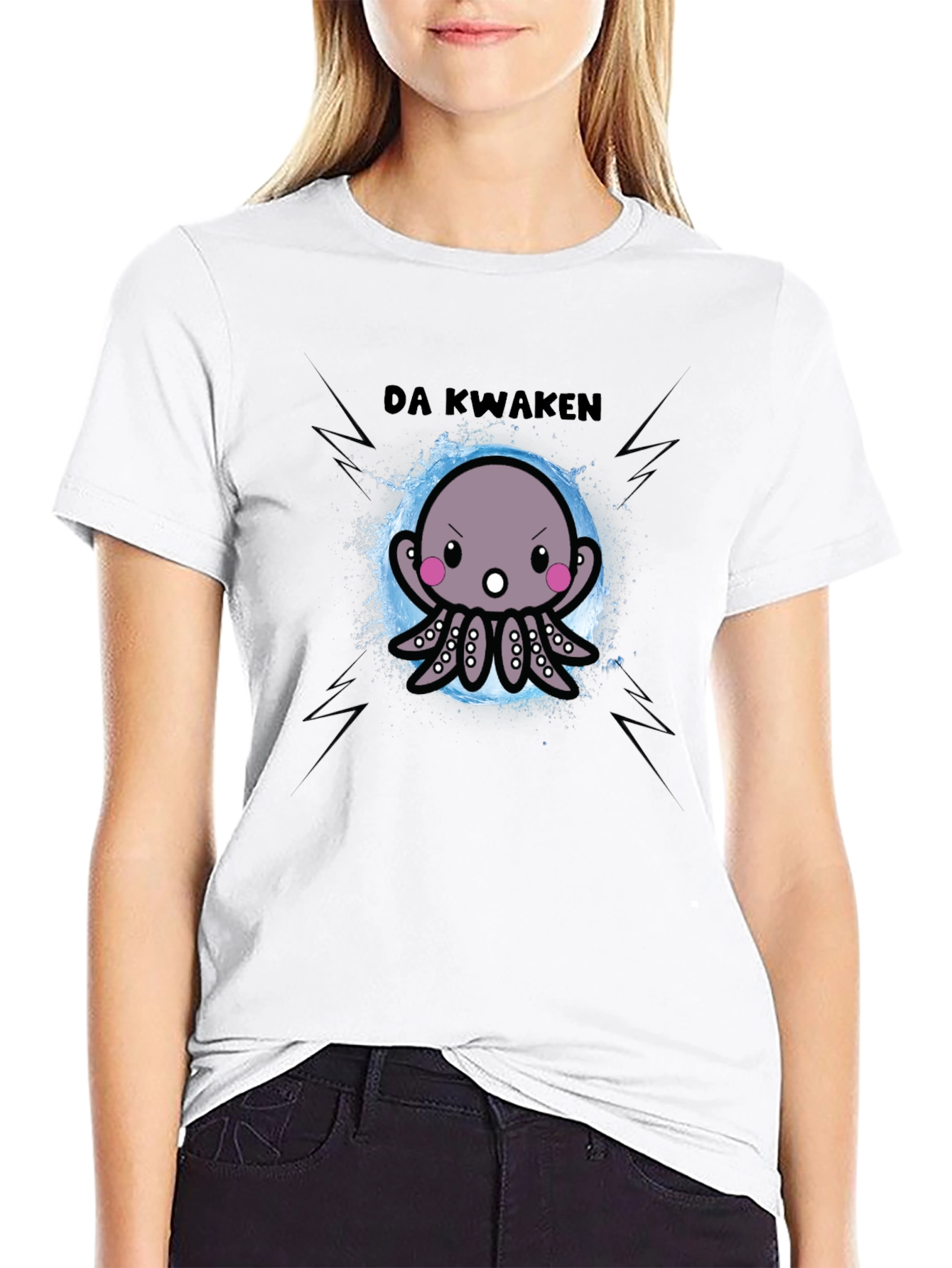 Da Kwaken T-Shirt - Cute Cartoon Kraken
