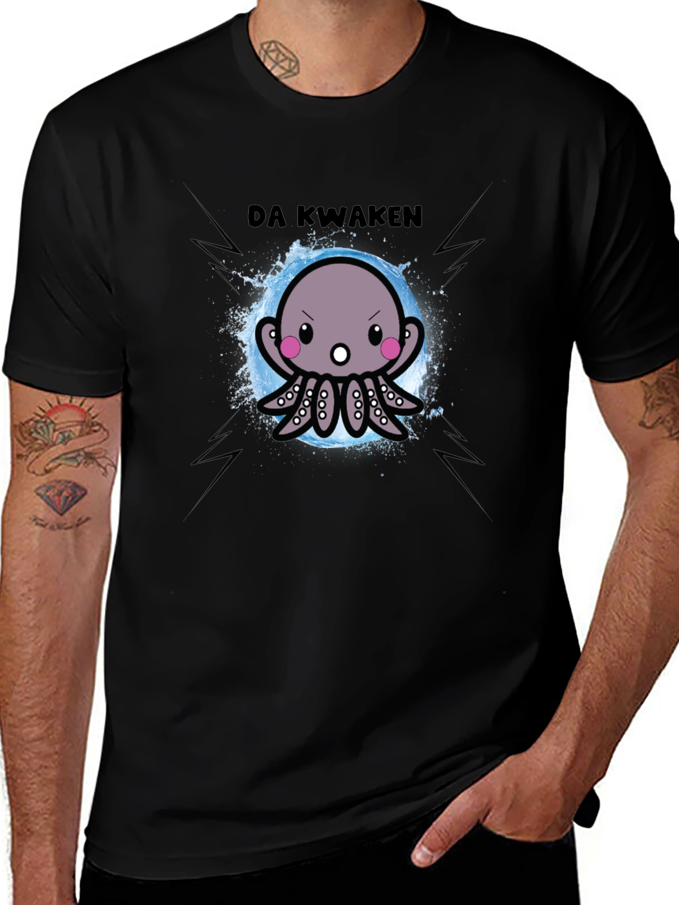Da Kwaken T-Shirt - Cute Cartoon Kraken