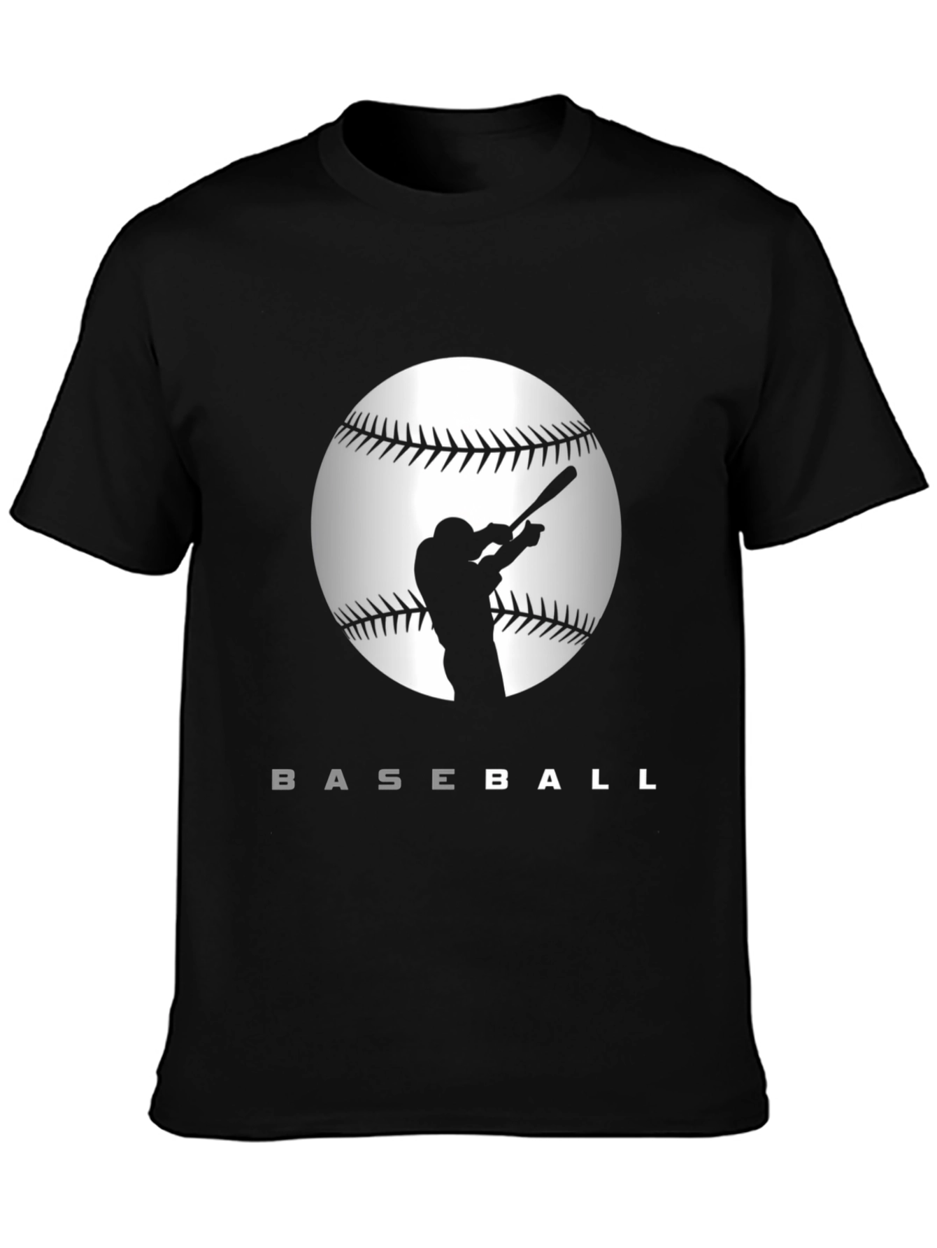 Baseball Silhouette Graphic T-Shirt