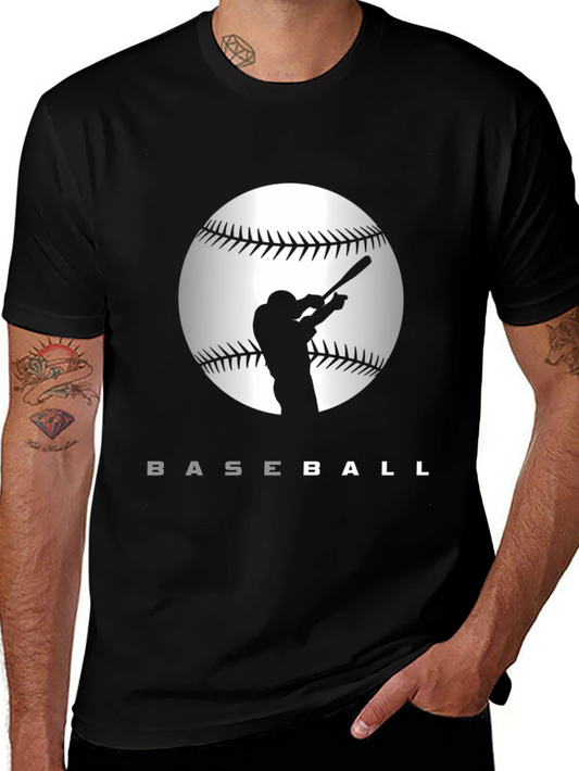 Baseball Silhouette Graphic T-Shirt
