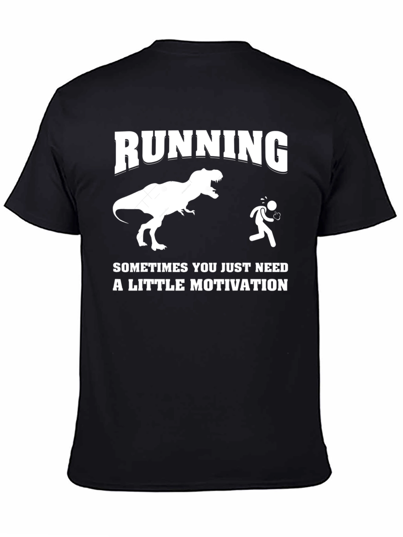 Running Motivation T-Shirt Dinosaur Chase Funny Tee