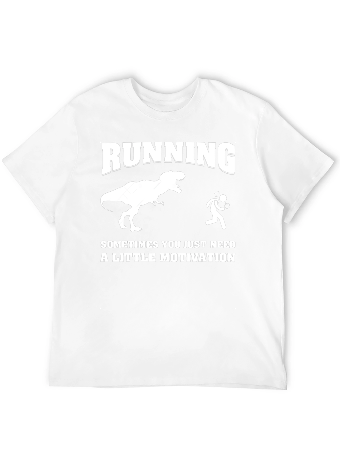 Running Motivation T-Shirt Dinosaur Chase Funny Tee