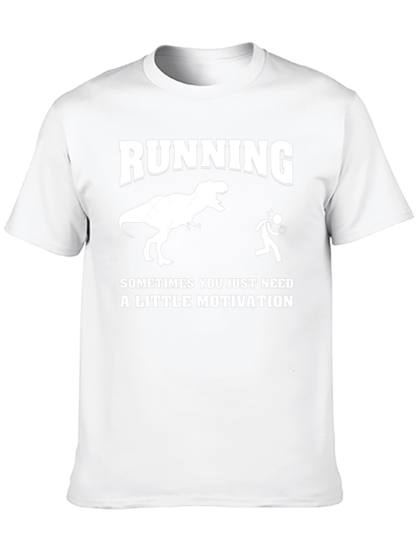 Running Motivation T-Shirt Dinosaur Chase Funny Tee