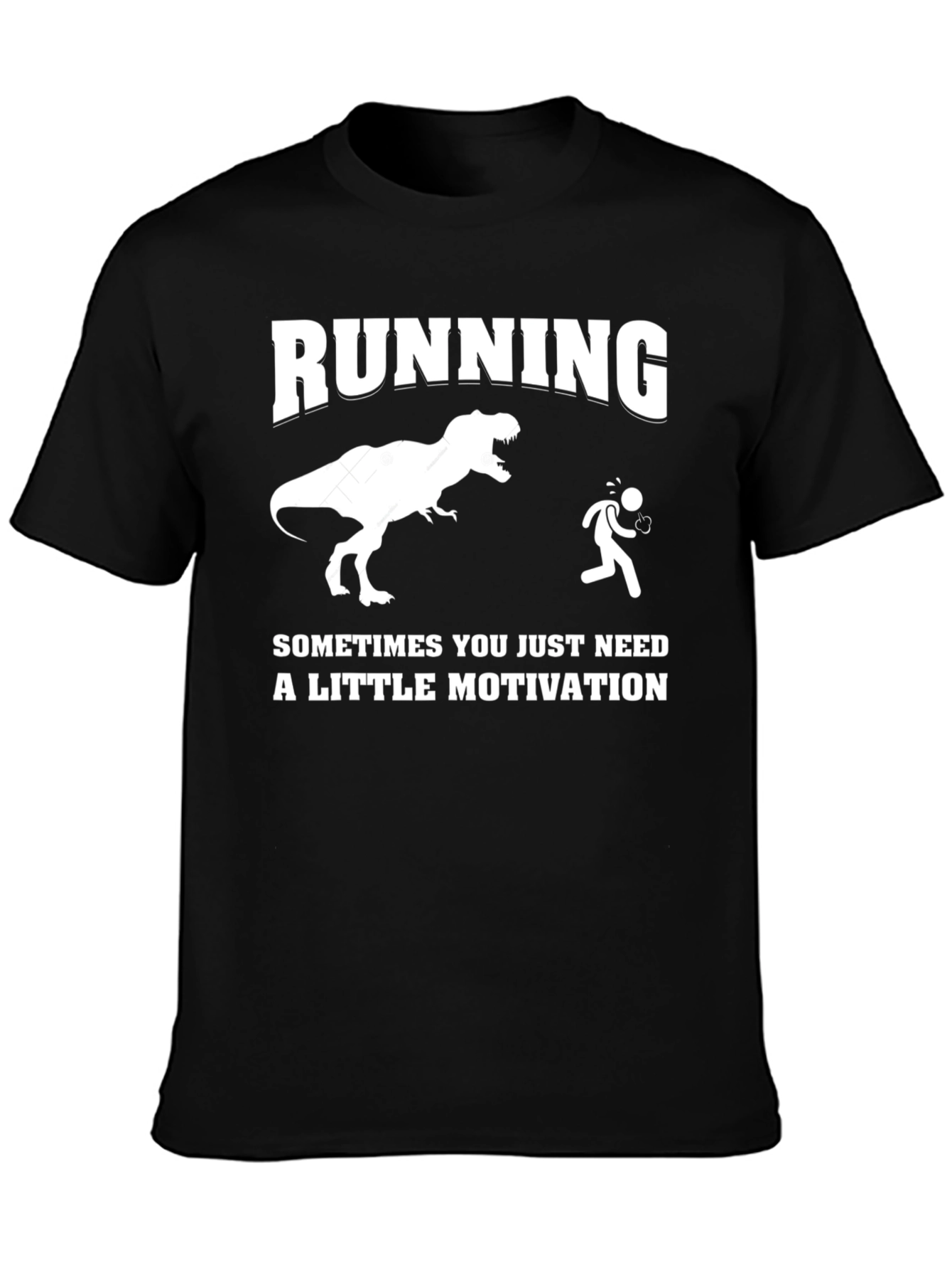Running Motivation T-Shirt Dinosaur Chase Funny Tee