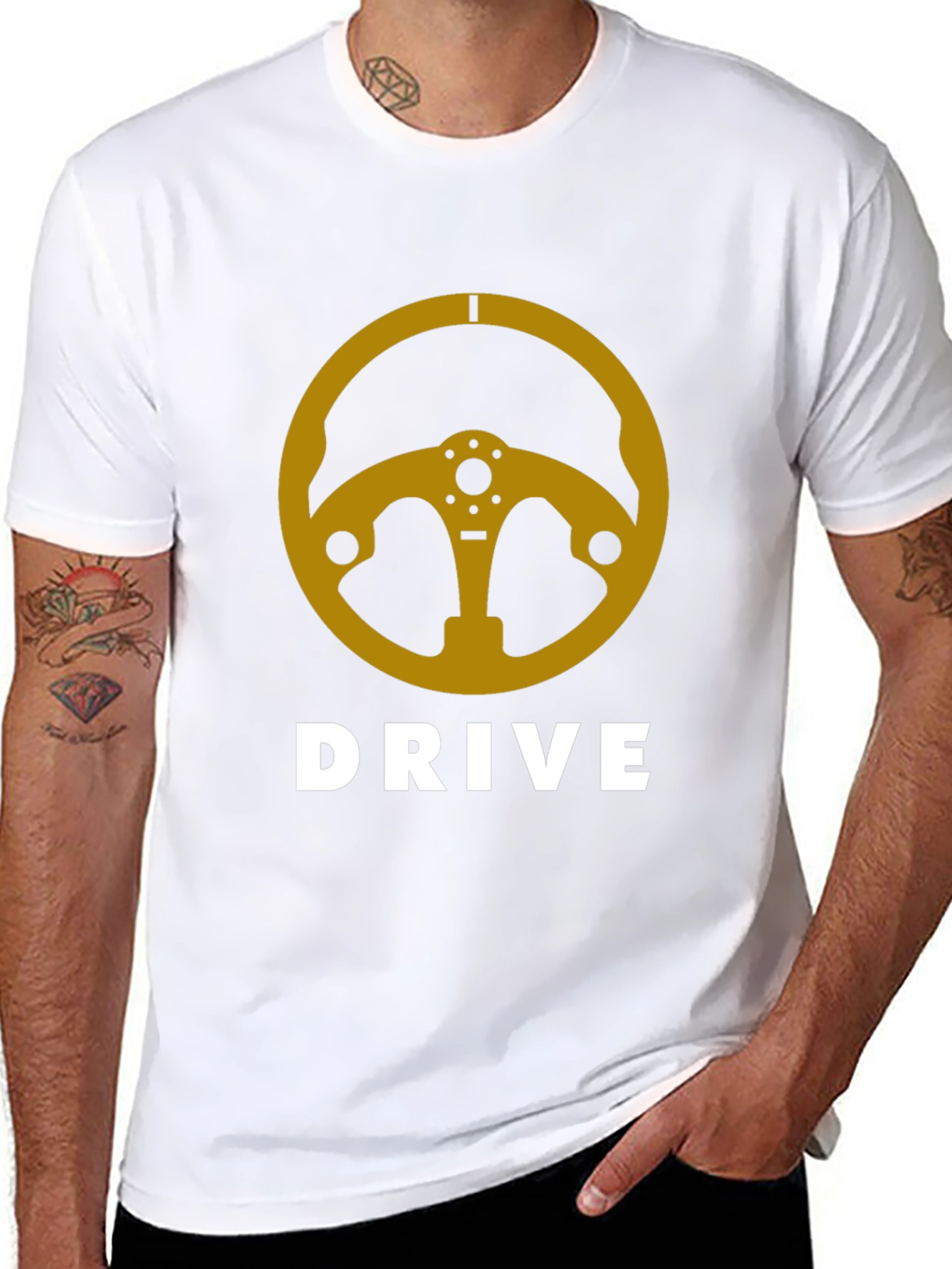 Drive Steering Wheel Graphic Tee - Black