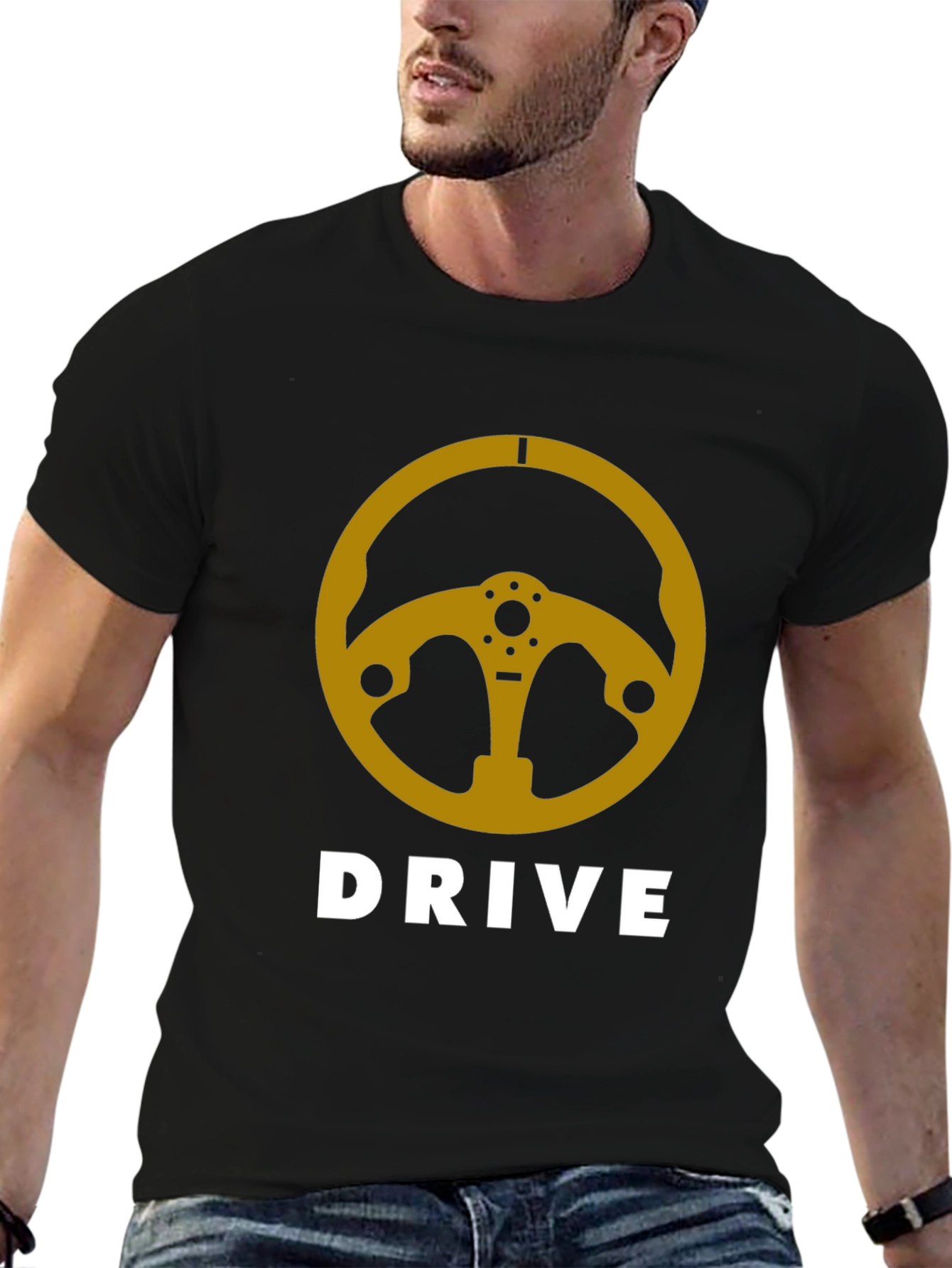 Drive Steering Wheel Graphic Tee - Black
