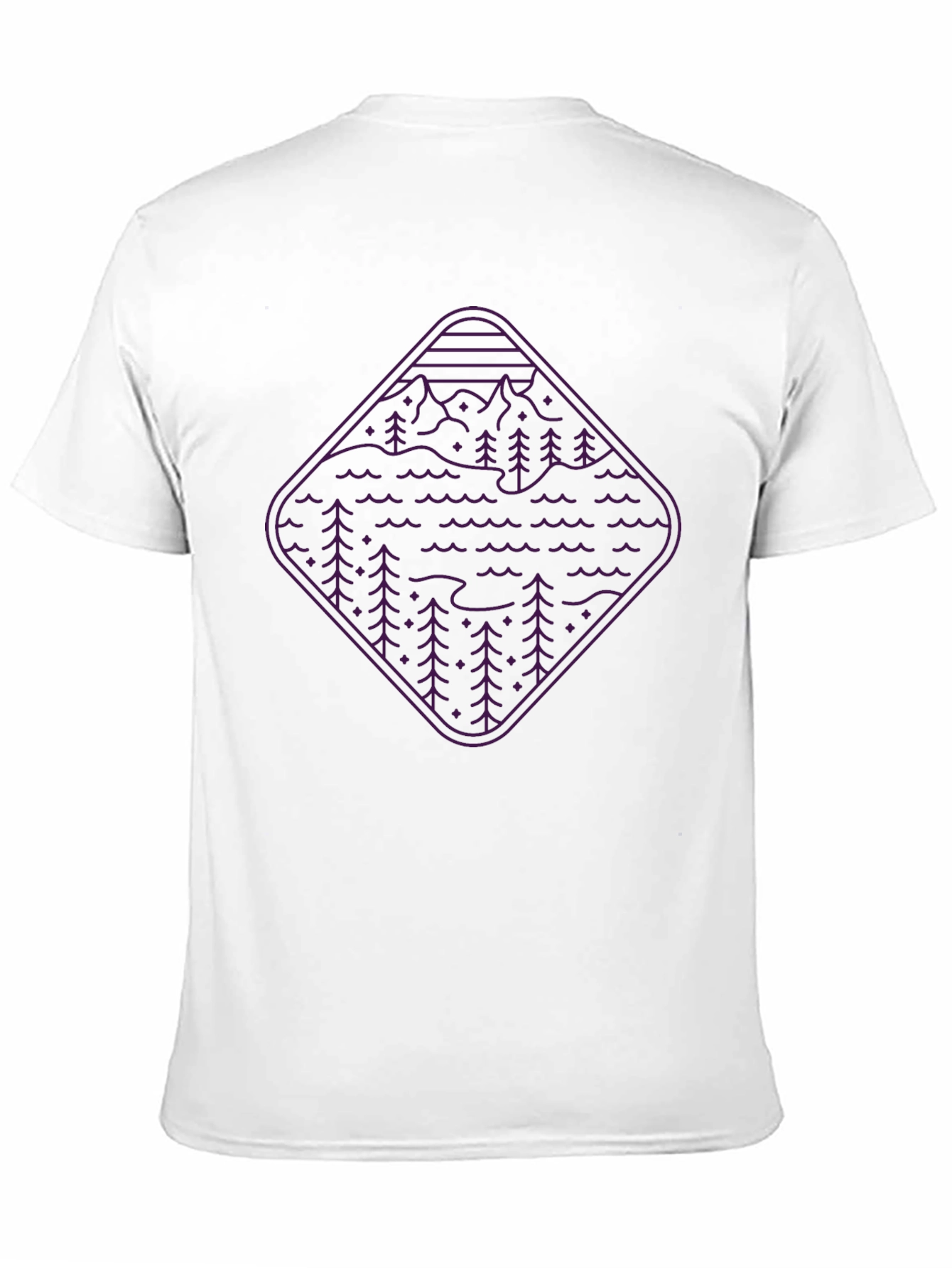 Nature Graphic Tee - Mountain & Forest Design