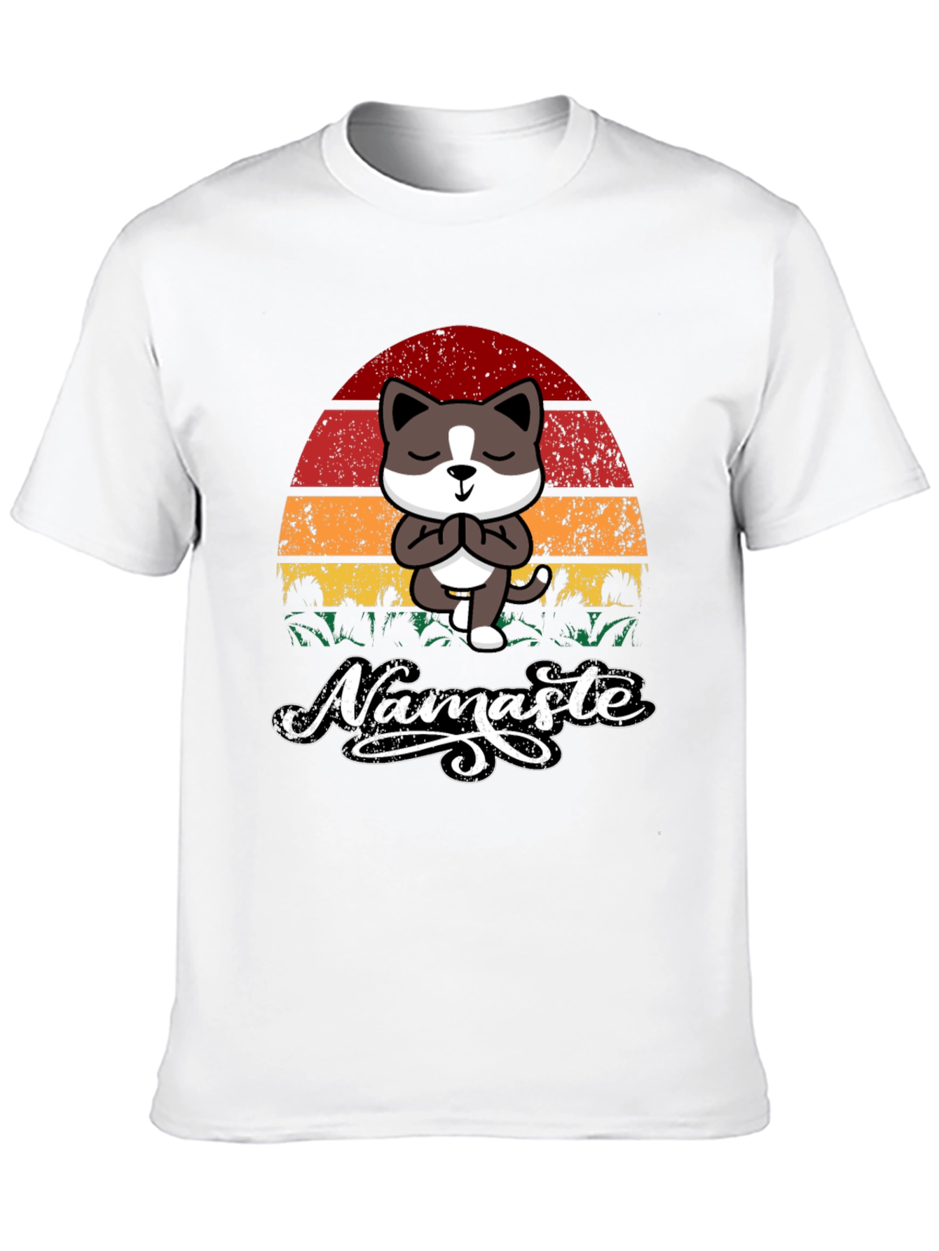 Namaste Cat T-Shirt - Yoga Kitten Tee